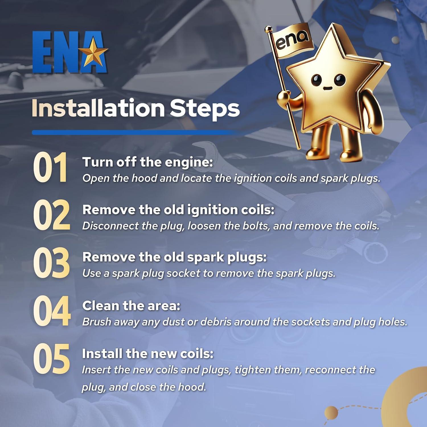 Juego de 6 Bobinas de Encendido y Bujías Iridio ENA 3.5L Ford