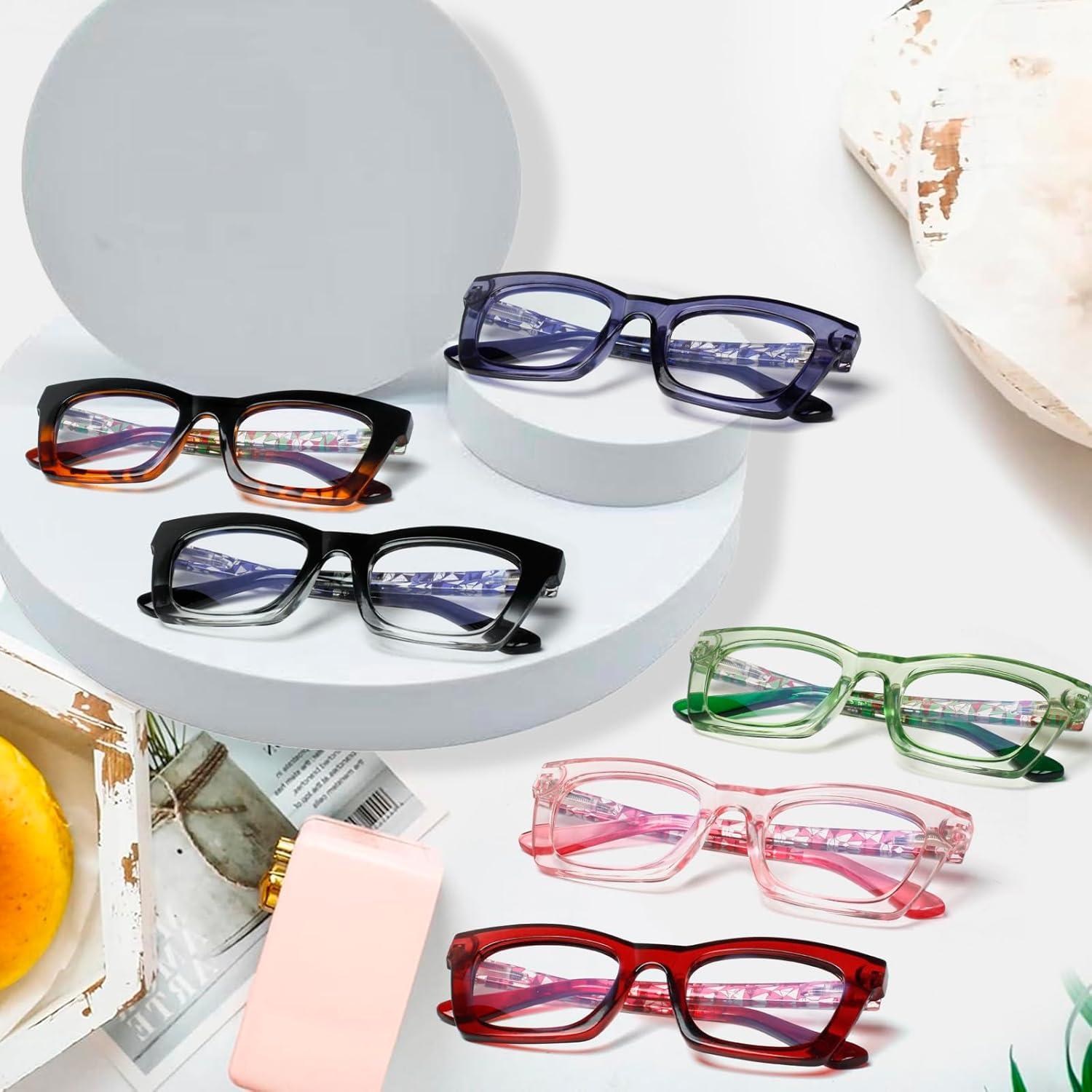 Paquete de 6 Gafas de Lectura ZOECENT con Bloqueo Luz Azul