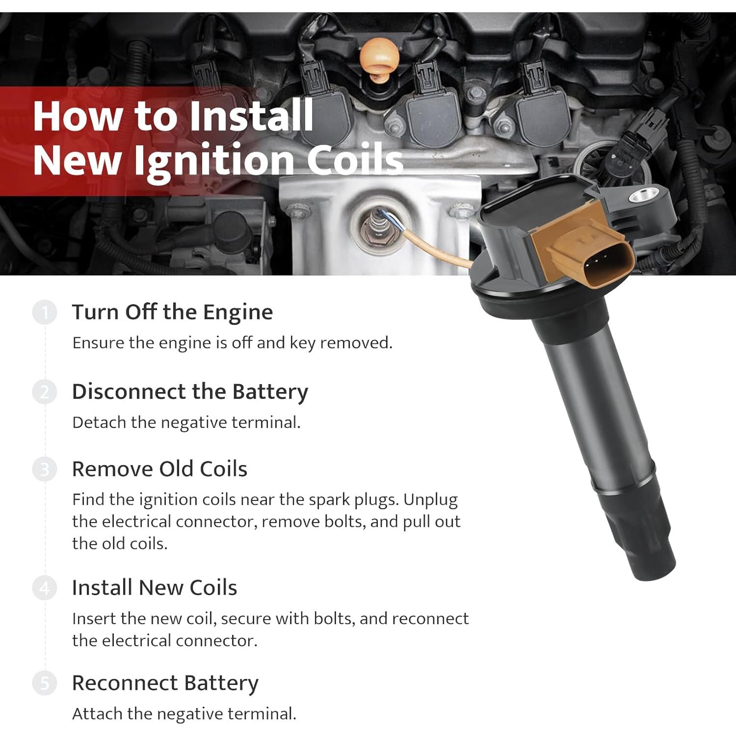 Juego de 6 Bobinas de Encendido NPAUTO UF-646 para Ford 3.5L V6