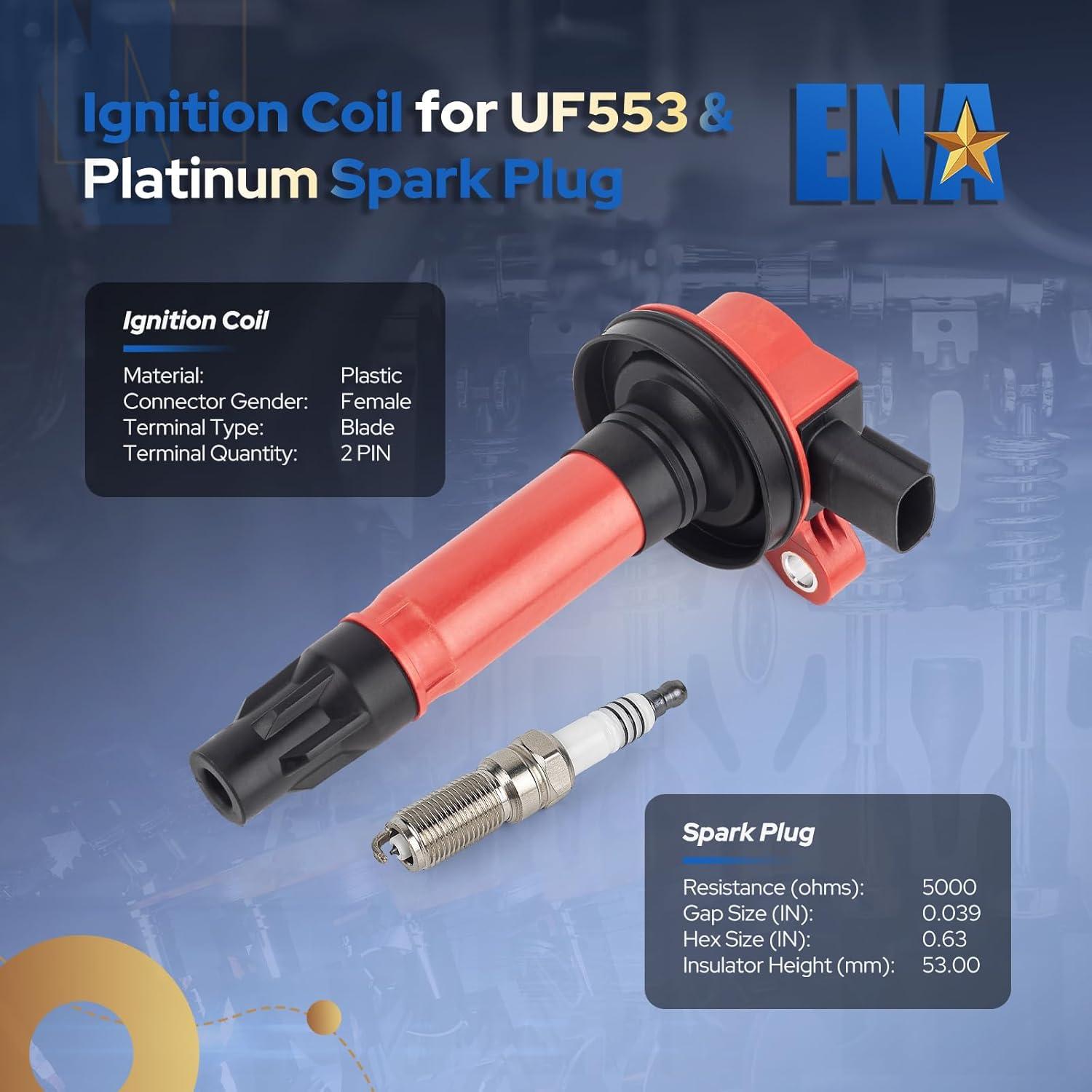 ENA Juego de 6 Bobinas de Encendido y 6 Bujías Platino V6 3.5L 3.7L