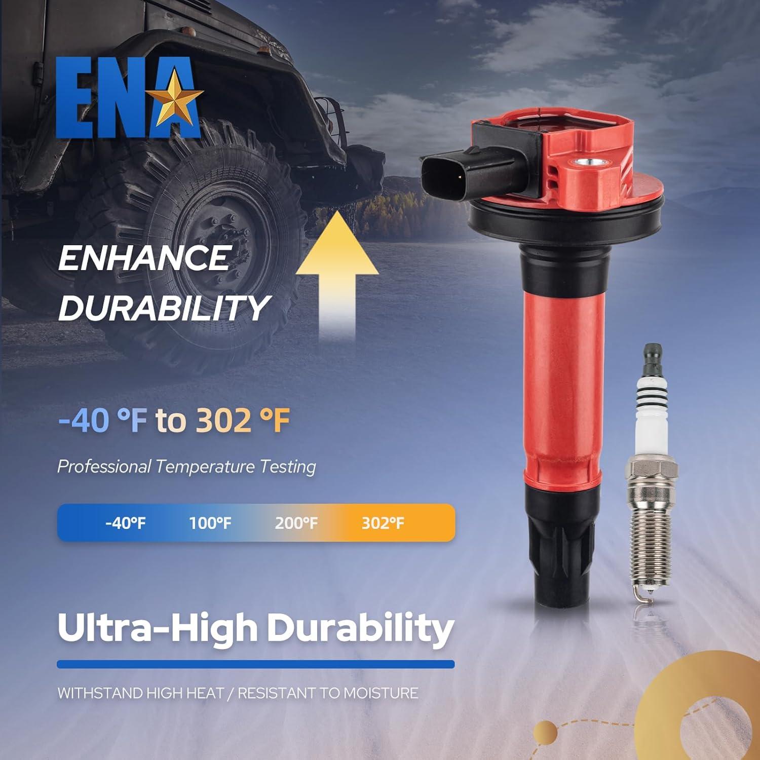 ENA Juego de 6 Bobinas de Encendido y 6 Bujías Platino V6 3.5L 3.7L