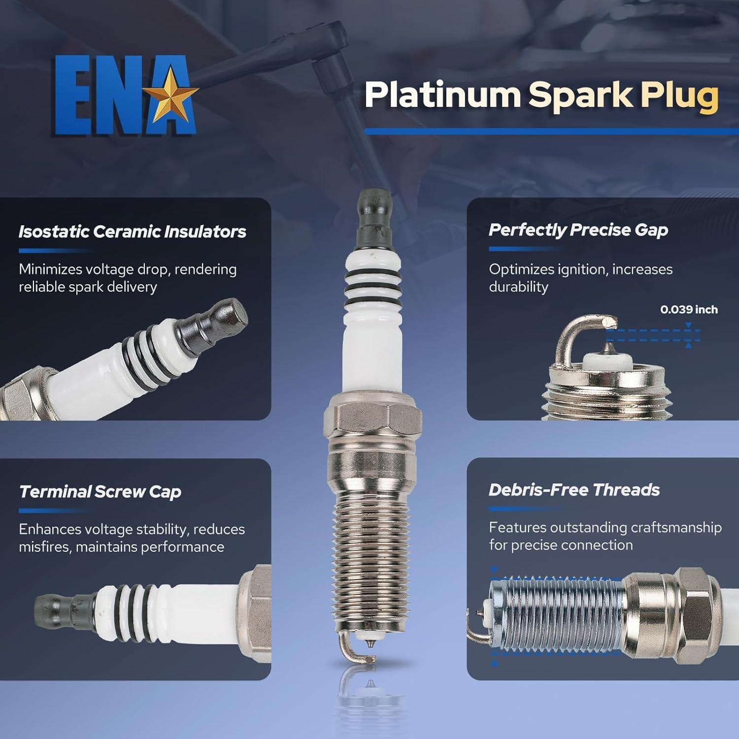 ENA Juego de 6 Bobinas de Encendido y 6 Bujías Platino V6 3.5L 3.7L