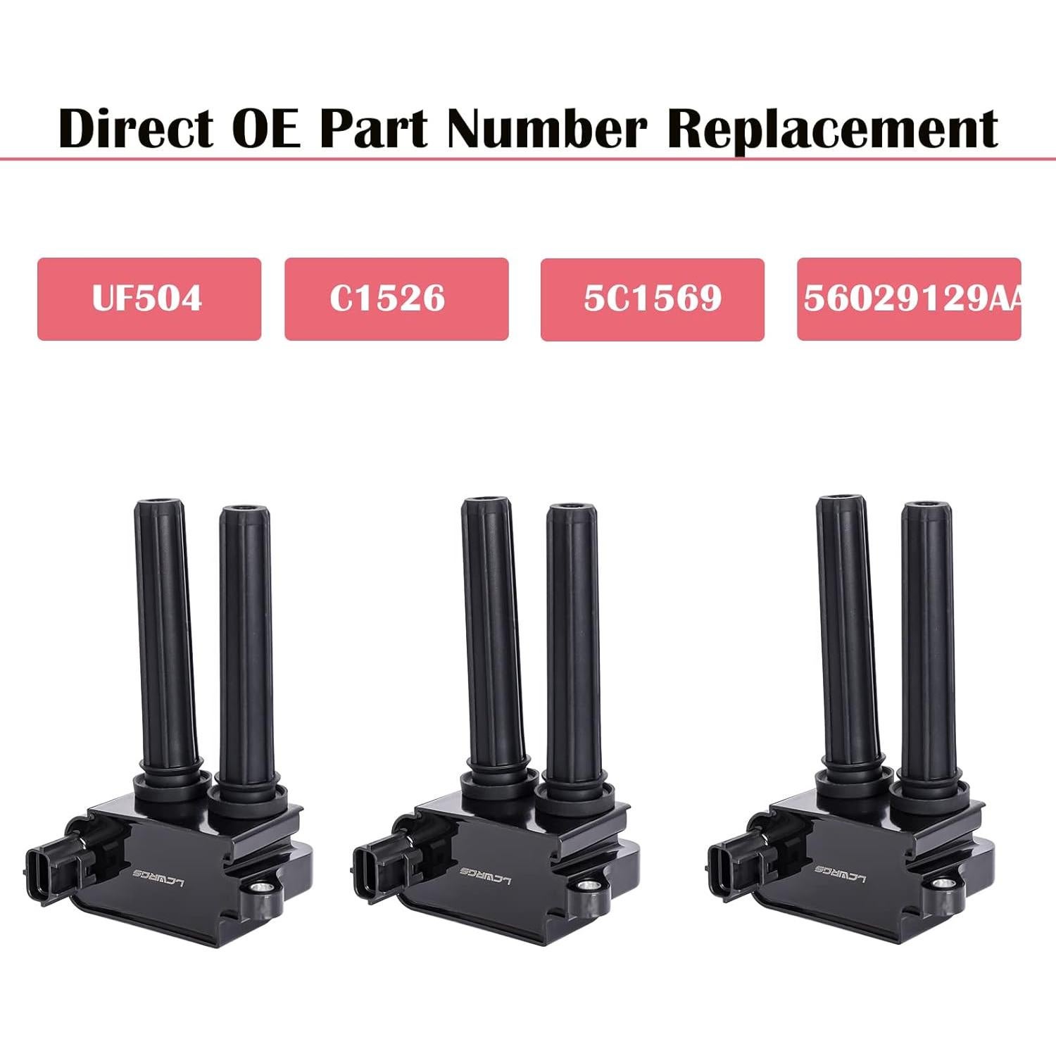 Bobinas de Encendido LCWRGS para 5.7 V8 HEMI Dodge Ram 1500 2500 3500