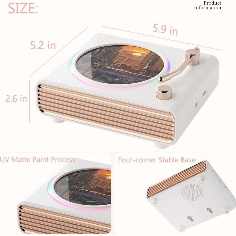 Altavoz Bluetooth Retro Strackvial HDZ730 Verde con Luces