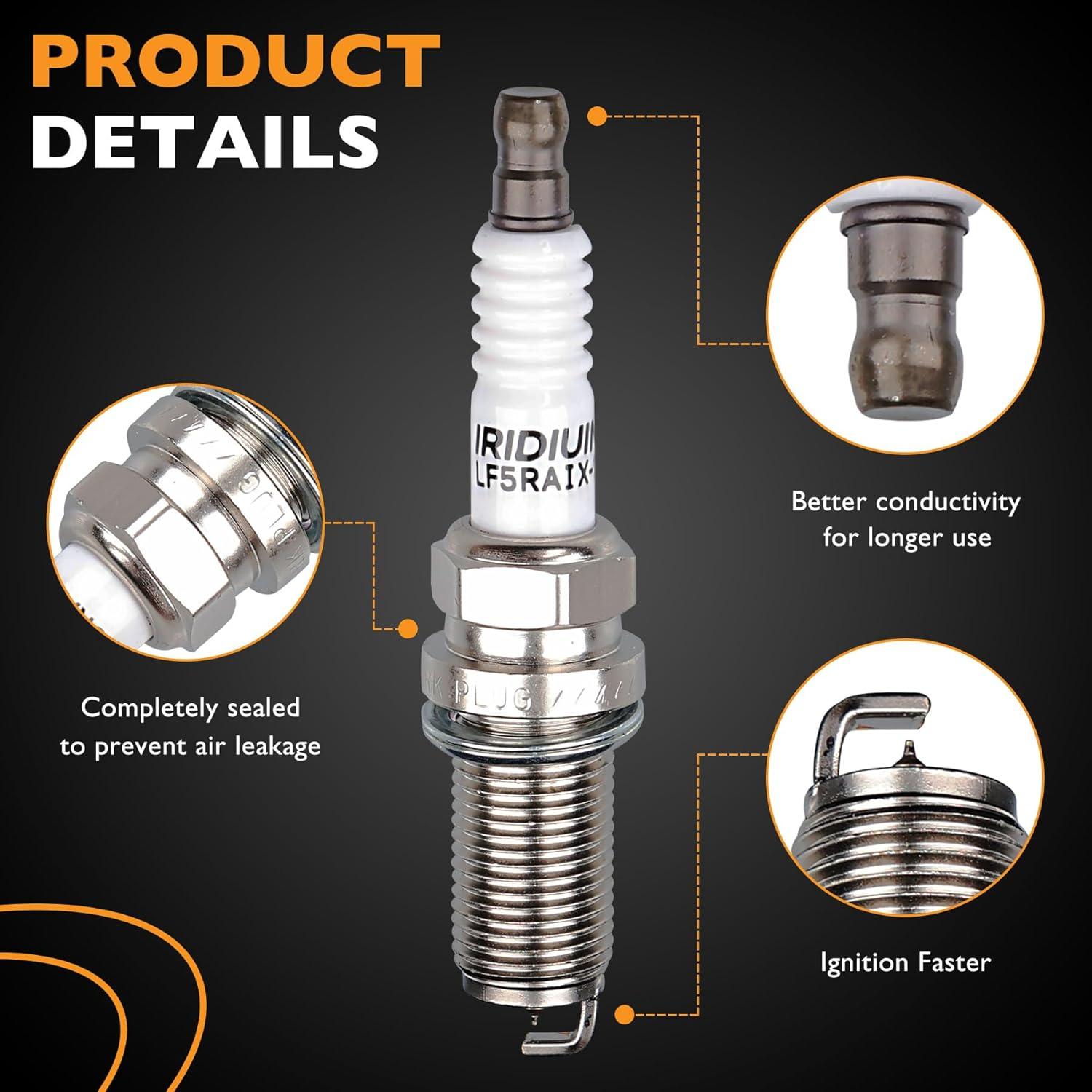 Paquete Bobinas de Encendido HQPASFY UF751 + 4 Bujías Iridio