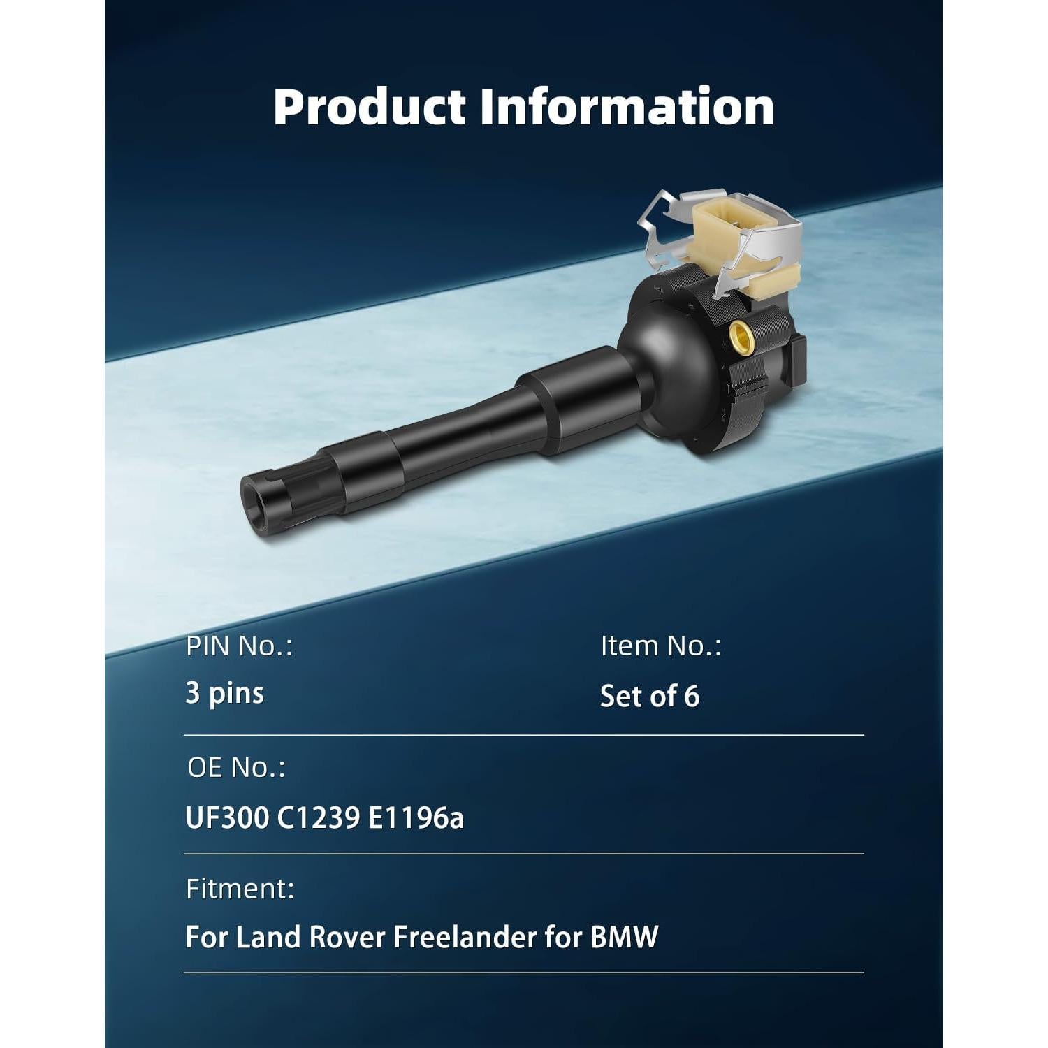 Bobinas de Encendido ECCPP Paquete de 6 para BMW y Land Rover