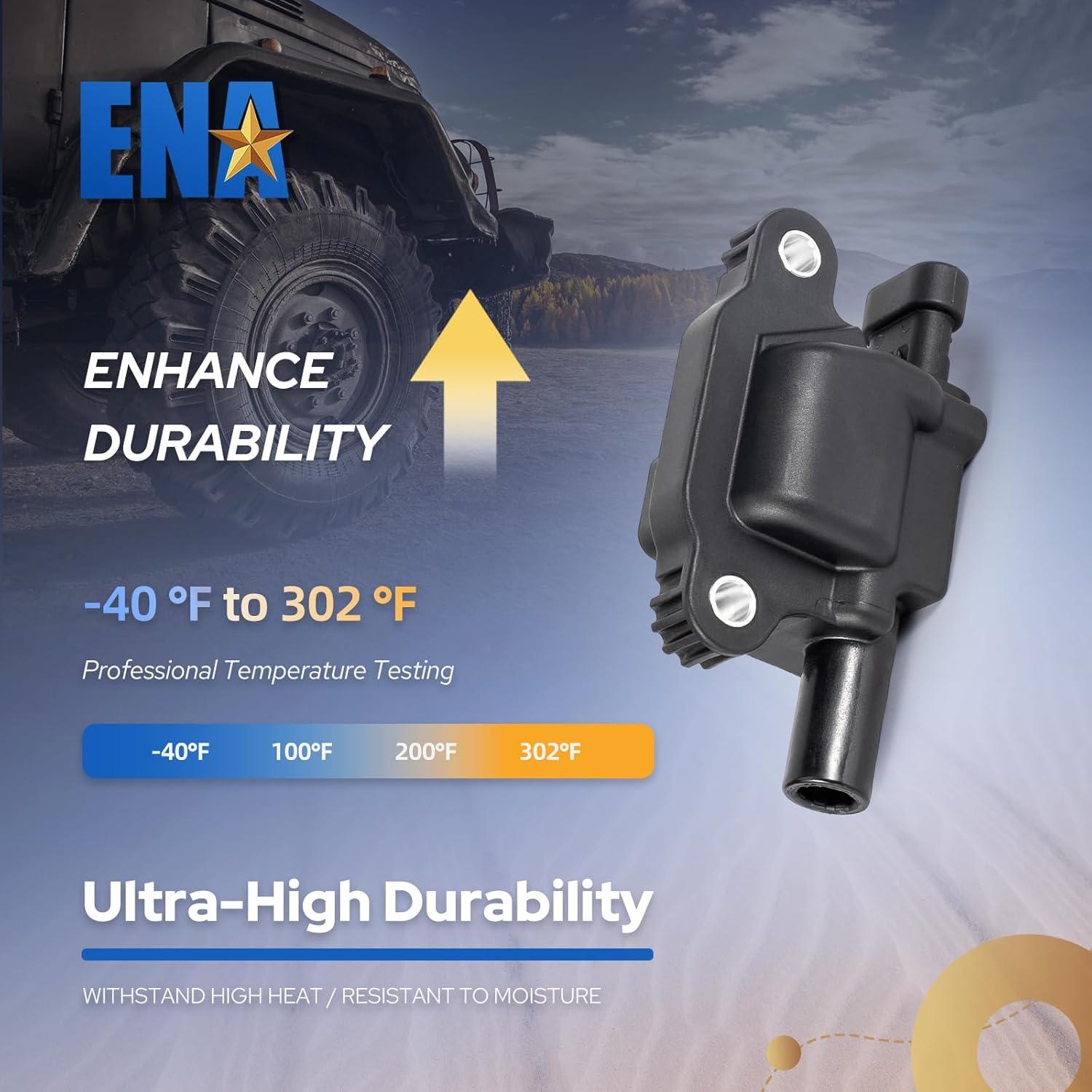 ENA Juego de 8 Bobinas de Encendido Cuadradas para Chevrolet y GMC