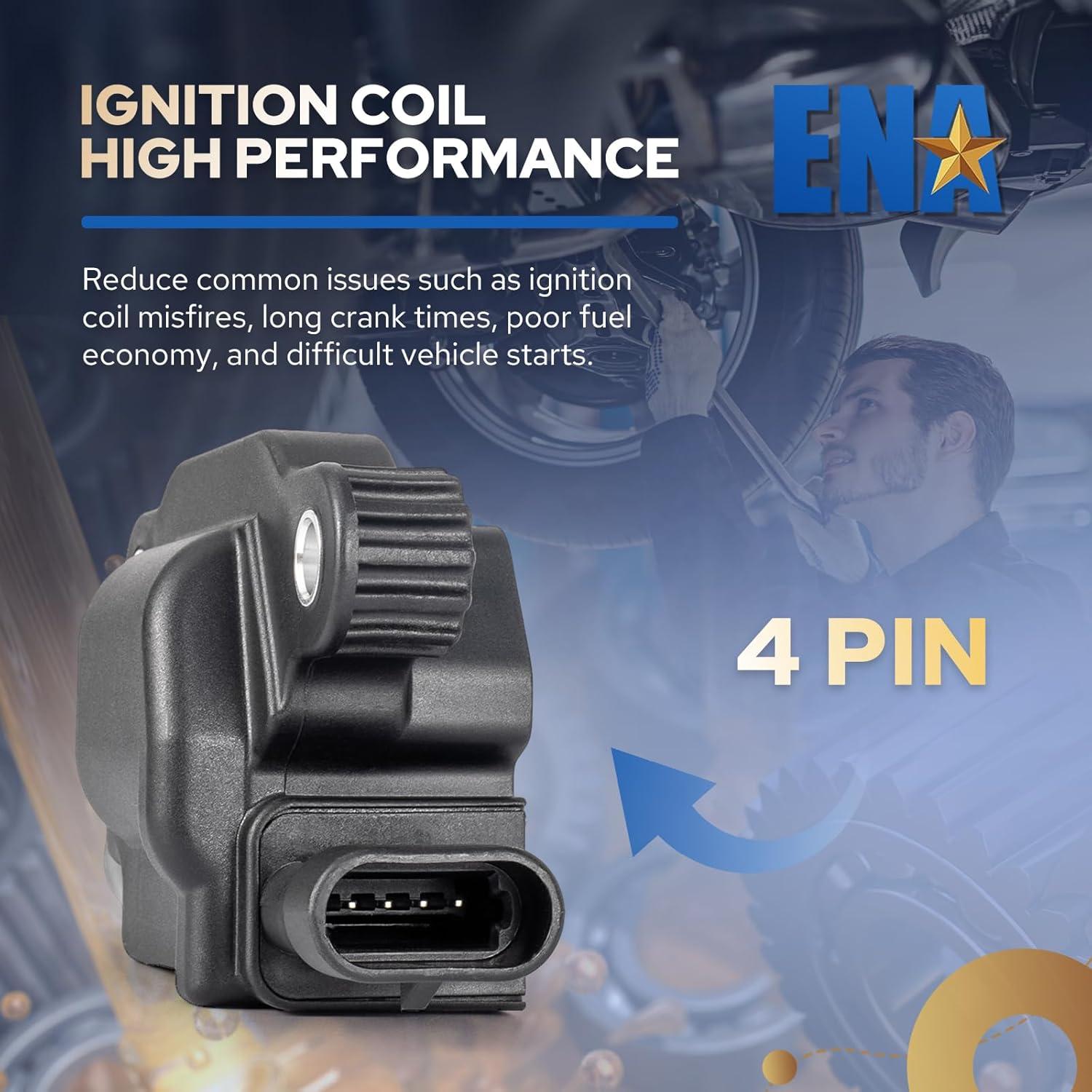 ENA Juego de 8 Bobinas de Encendido Cuadradas para Chevrolet y GMC