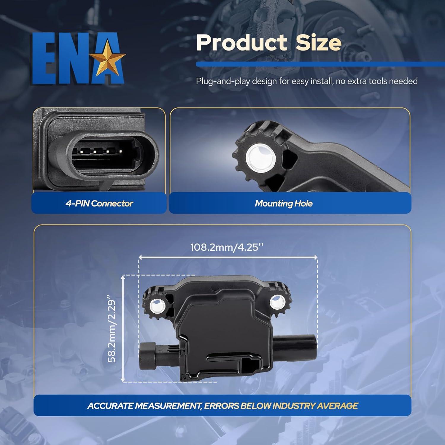 ENA Juego de 8 Bobinas de Encendido Cuadradas para Chevrolet y GMC