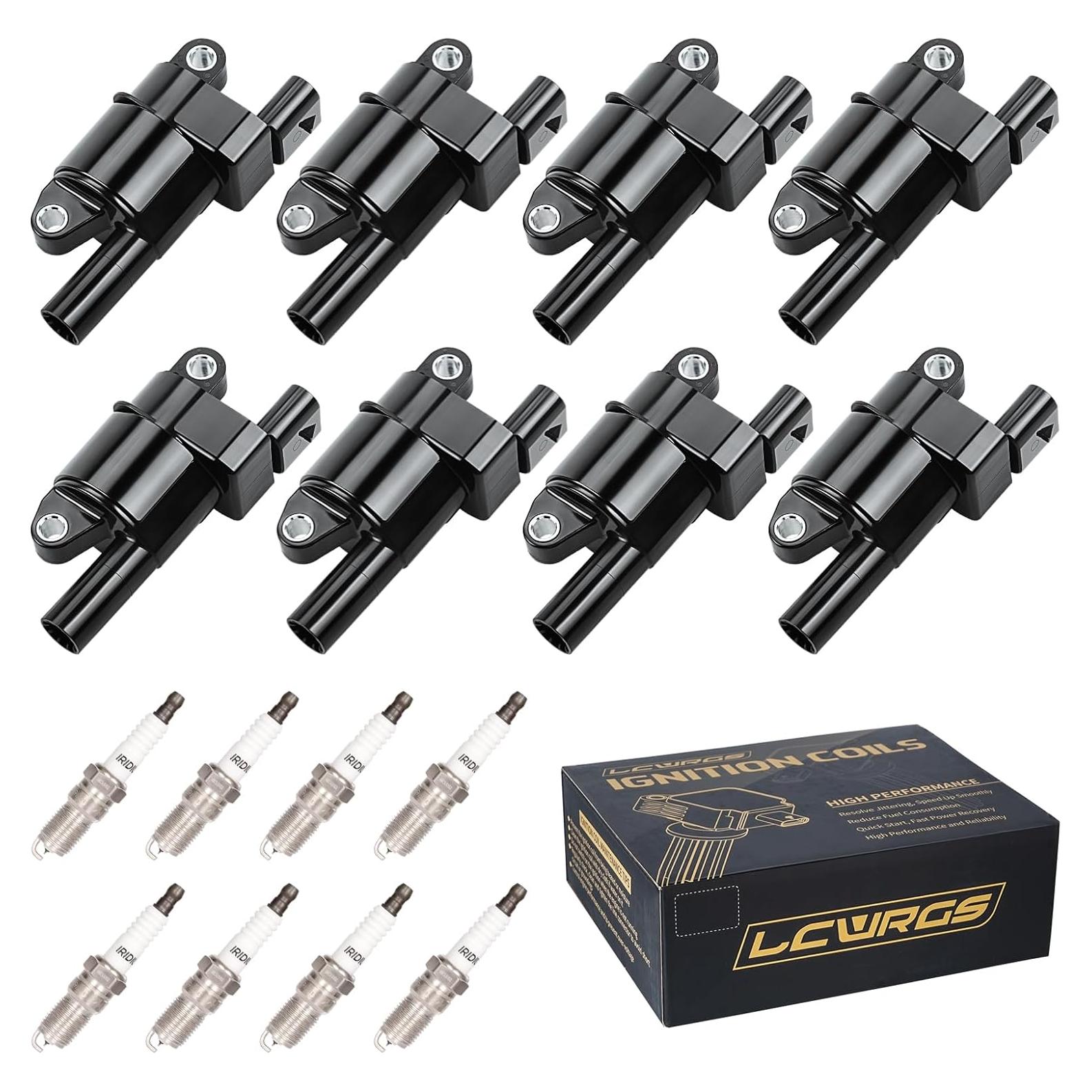 Juego de 8 Bobinas de Encendido y Bujías LCWRGS para Chevy 5.3L 6.2L