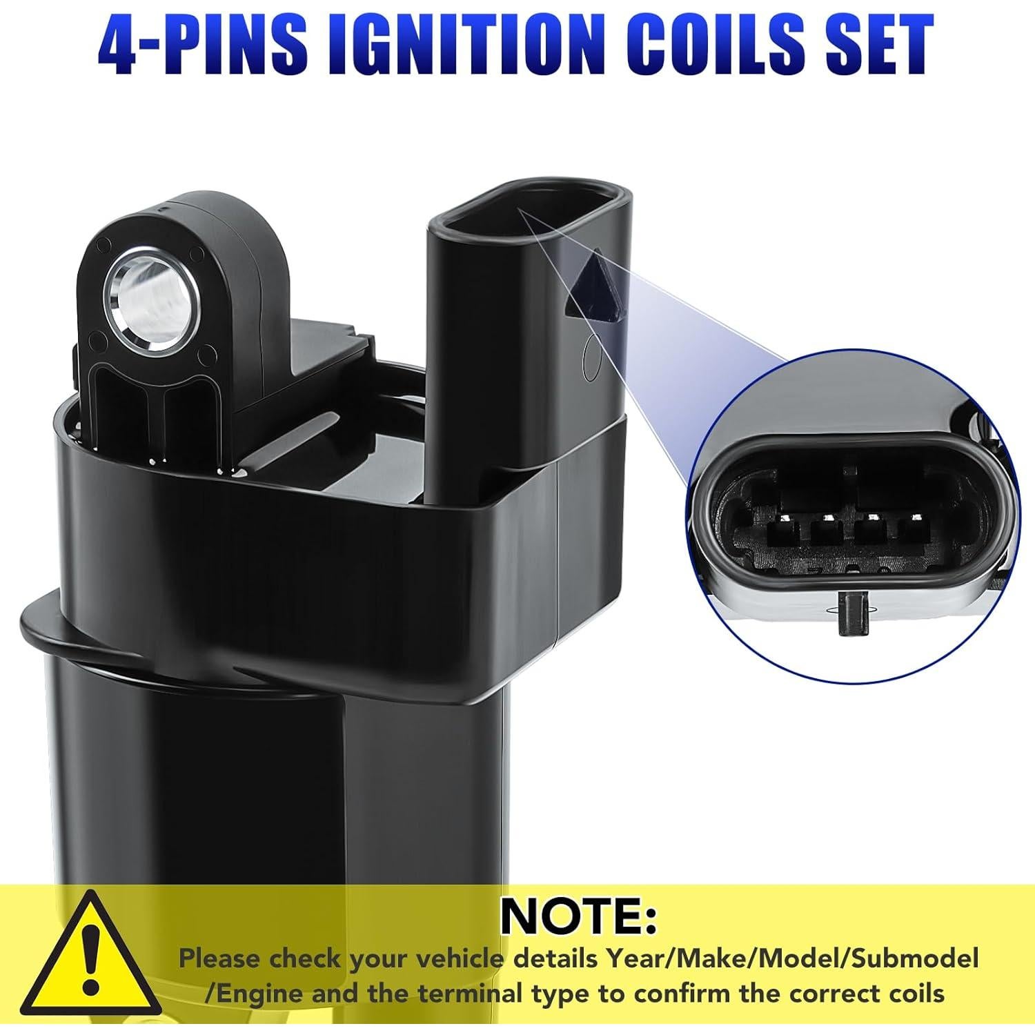 Juego de 8 Bobinas de Encendido y Bujías LCWRGS para Chevy 5.3L 6.2L