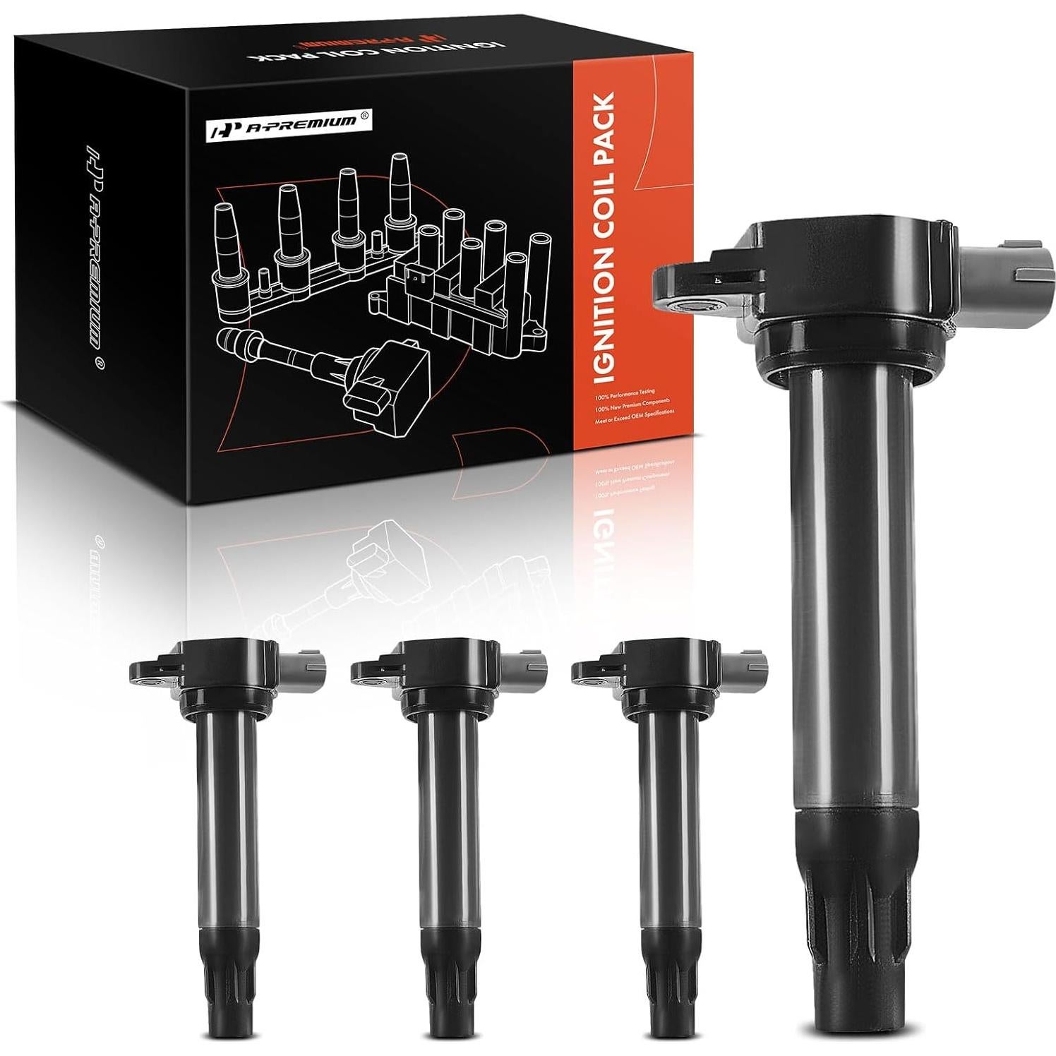 Bobinas de Encendido A-Premium para Mitsubishi Lancer 2008-2015 - Juego de 4