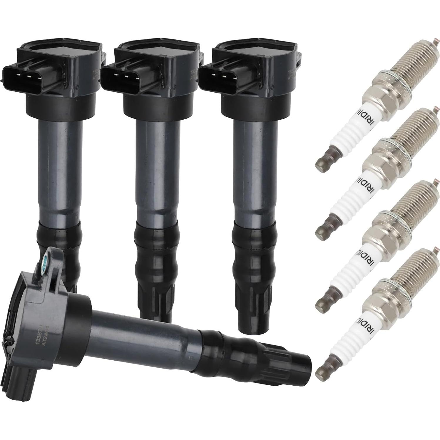 ECCPP 4 Bobinas de Encendido y 4 Bujías de Iridio UF532