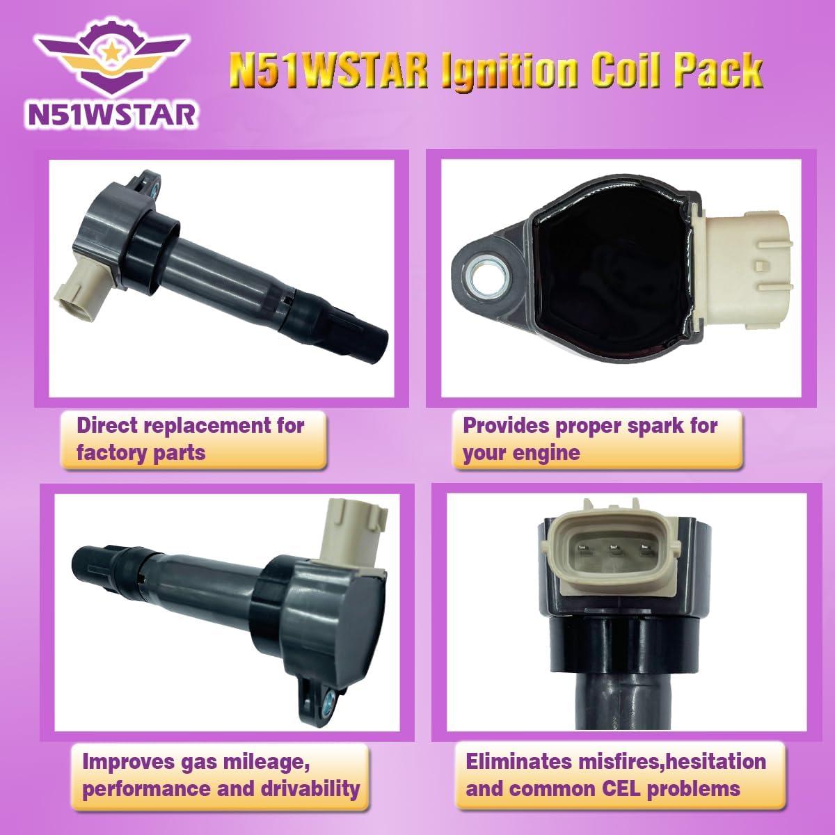 Juego de bobinas de encendido N51WSTAR para Smart y Mitsubishi