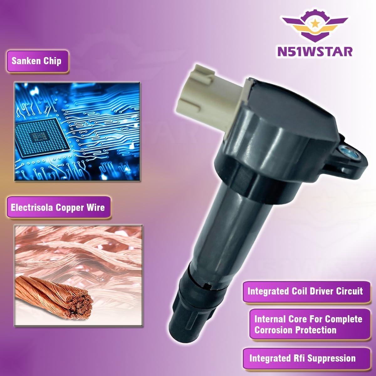 Juego de bobinas de encendido N51WSTAR para Smart y Mitsubishi