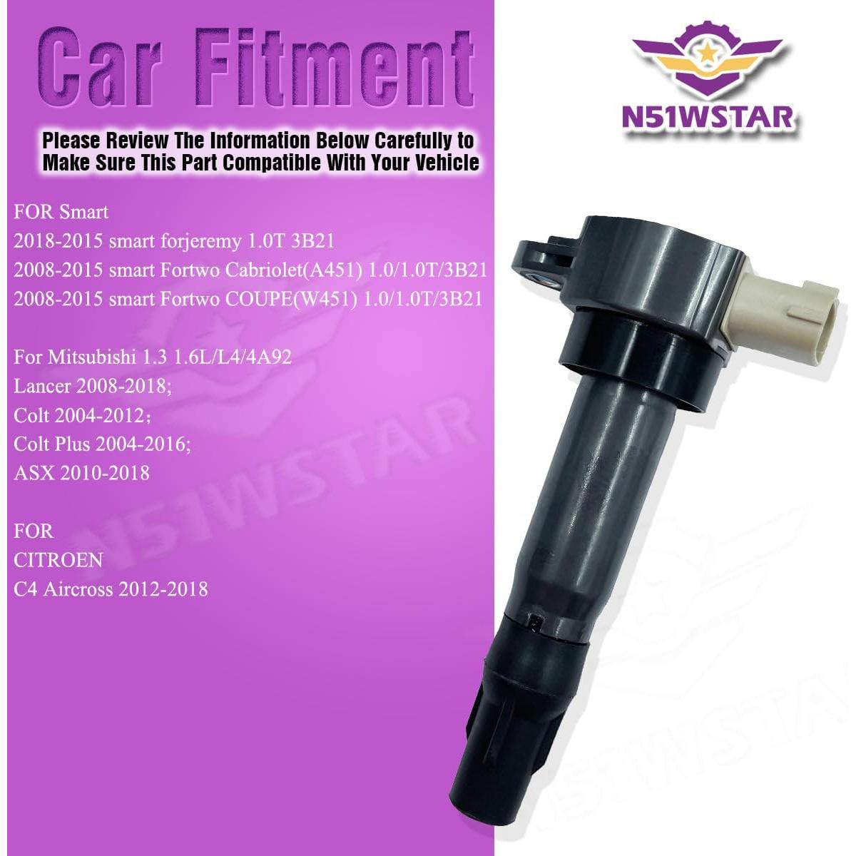 Juego de bobinas de encendido N51WSTAR para Smart y Mitsubishi