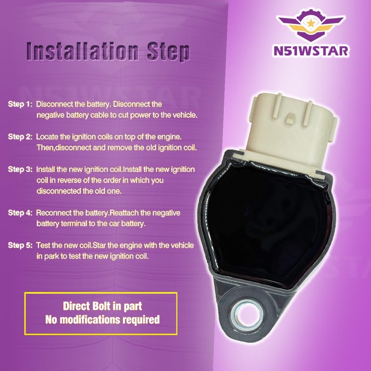 Juego de bobinas de encendido N51WSTAR para Smart y Mitsubishi