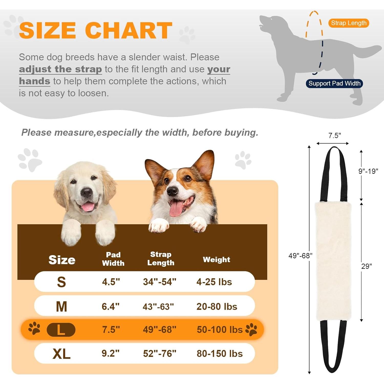 Arnés Elevador para Perros PICK FOR LIFE Grande Negro