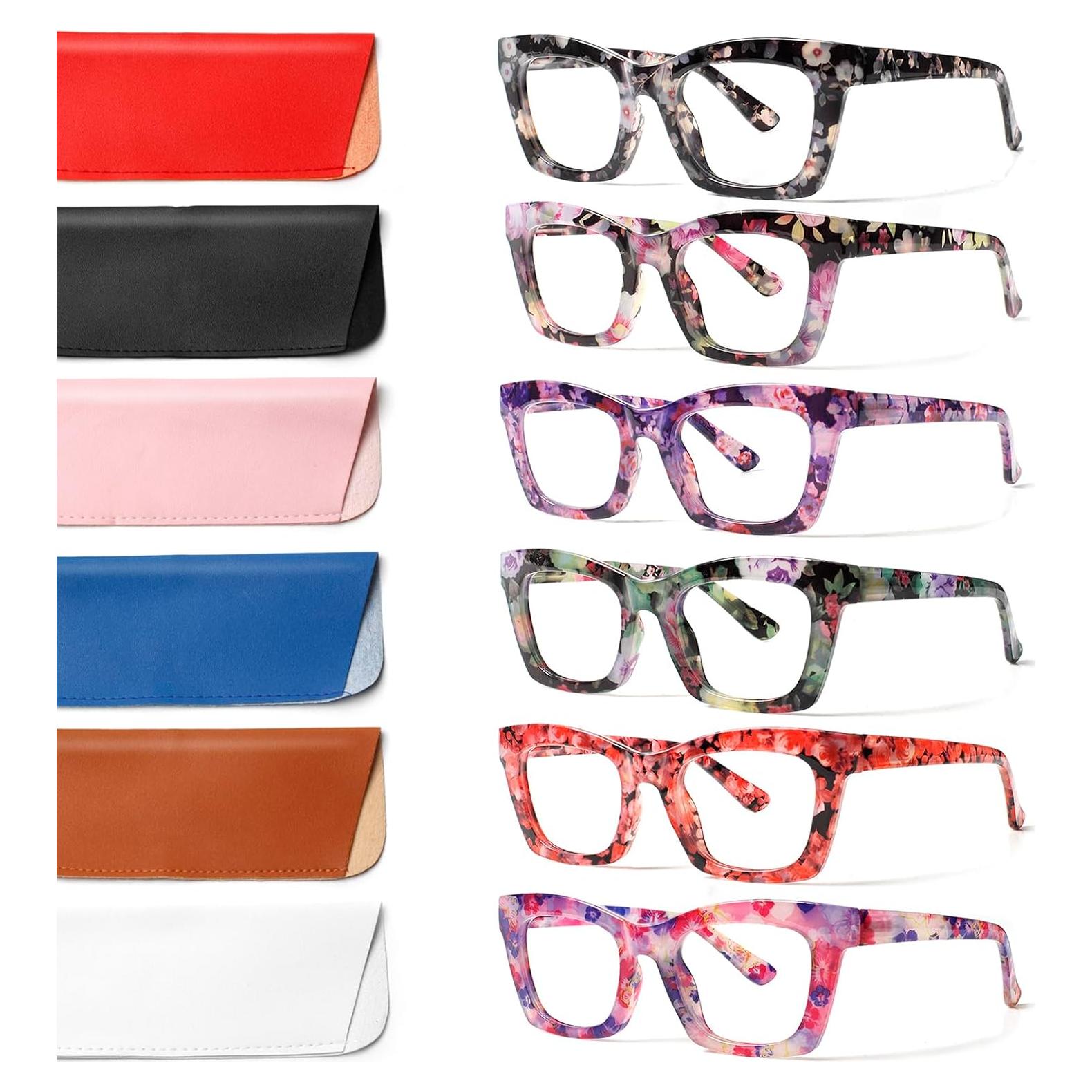 Paquete de 6 gafas de lectura ZOECENT con bloqueo luz azul