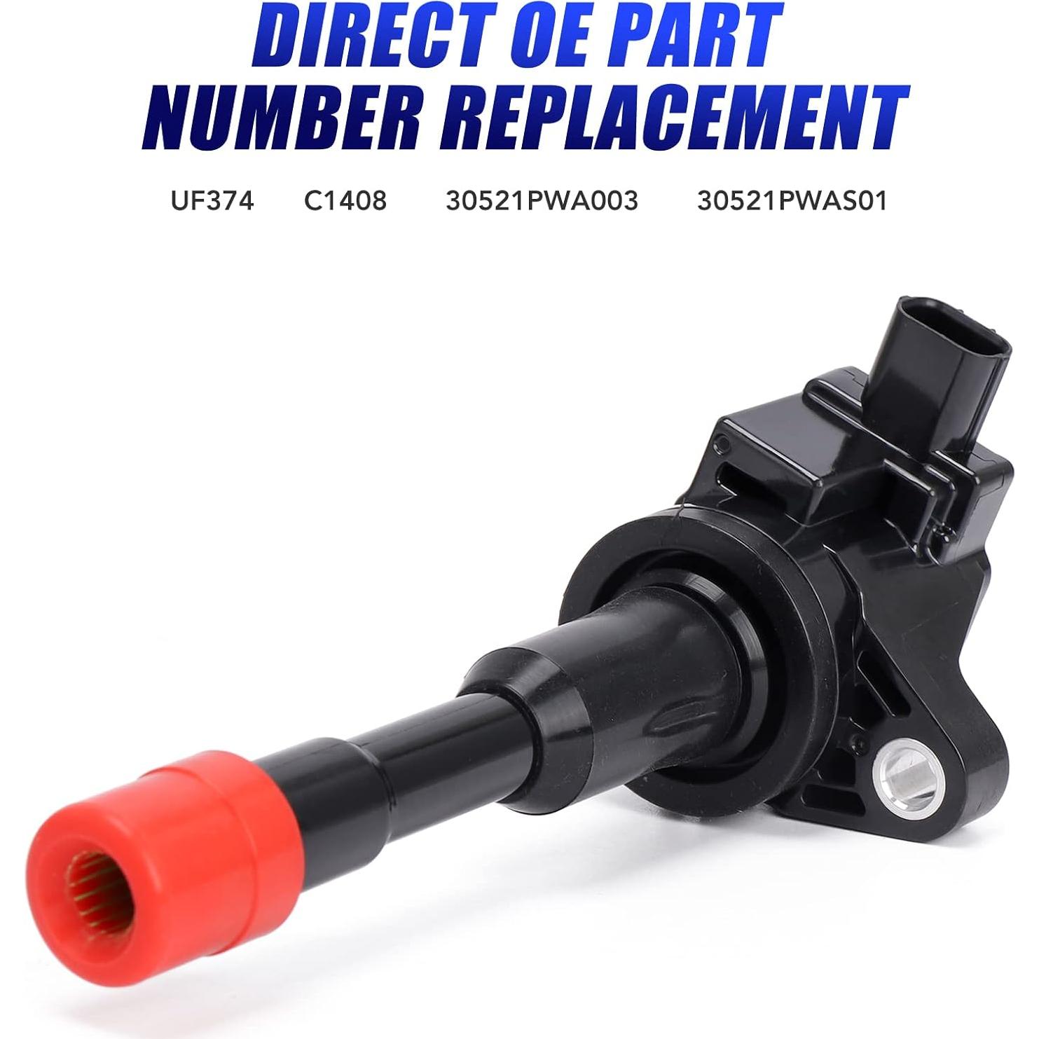 Juego de 4 Bobinas de Encendido LCWRGS para Honda Civic Híbrido 1.3L 2003-2011