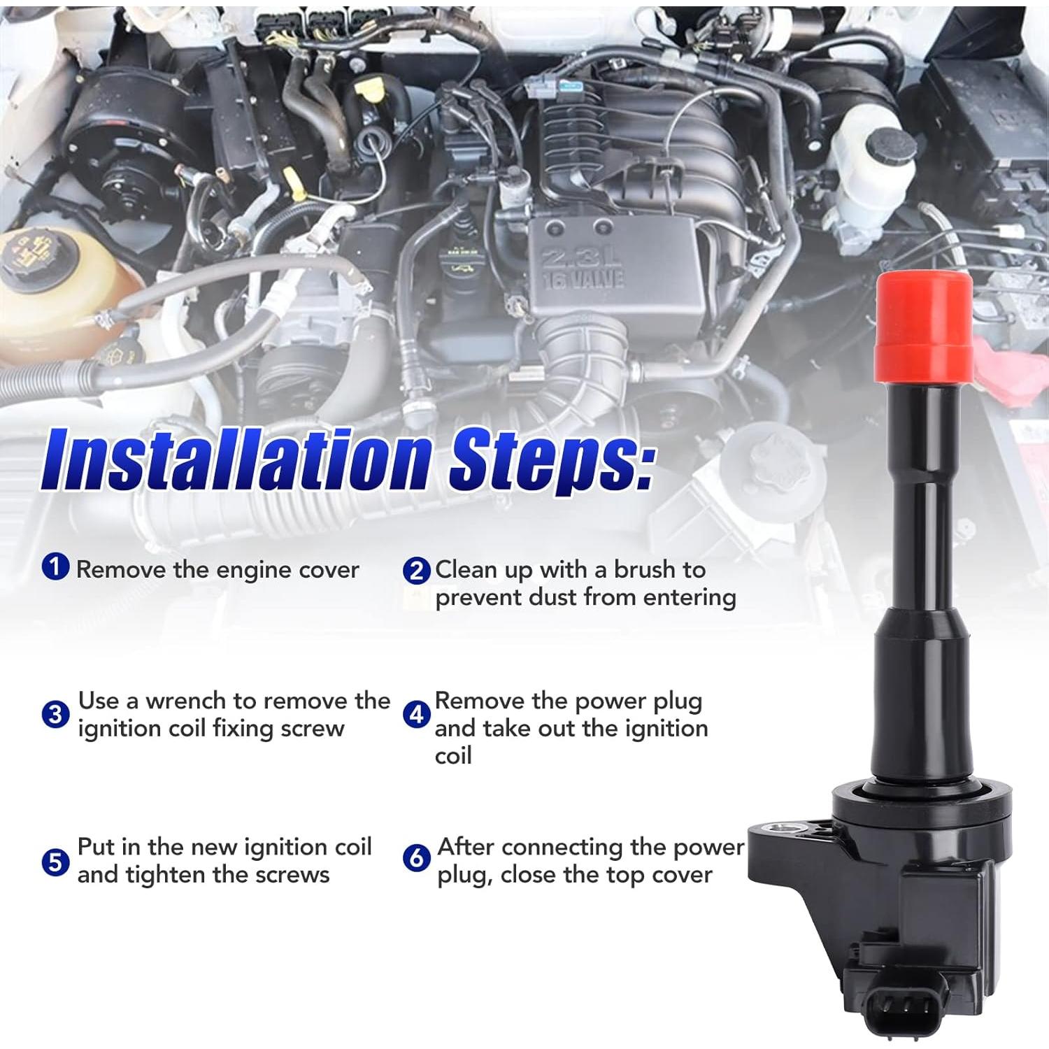 Juego de 4 Bobinas de Encendido LCWRGS para Honda Civic Híbrido 1.3L 2003-2011