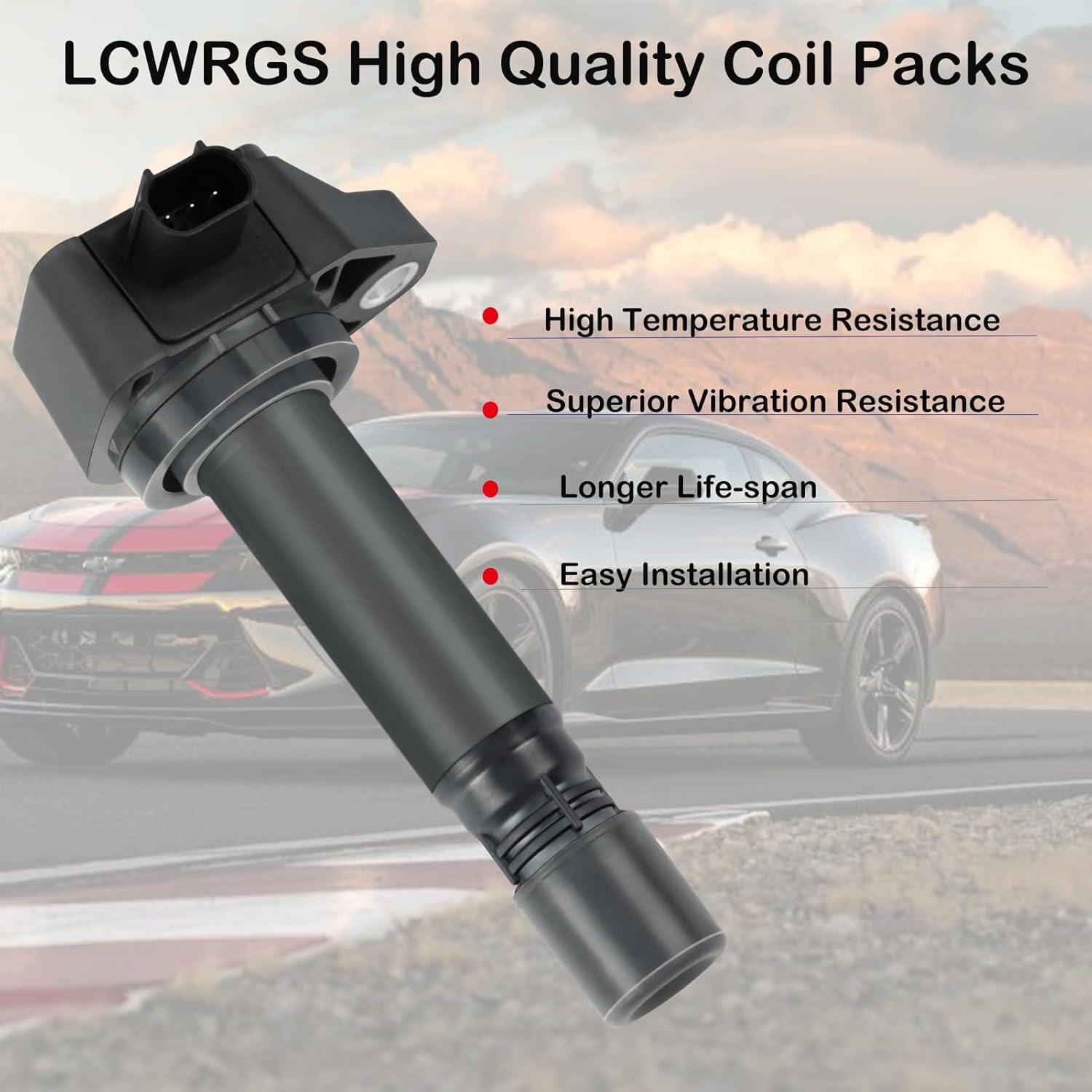 Juego de 4 Bobinas de Encendido LCWRGS para Honda Civic 1.8L 2006-2011