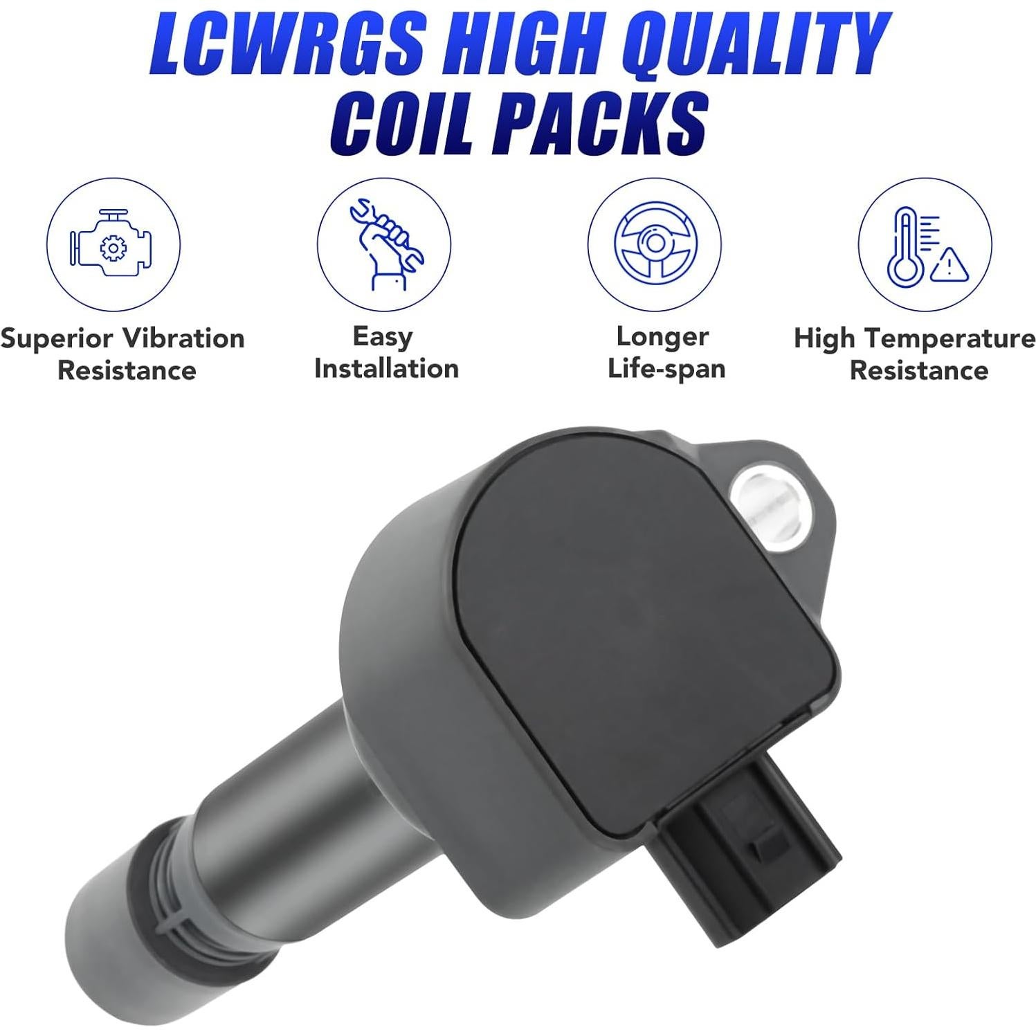 Juego de 4 Bobinas de Encendido y Bujías LCWRGS Honda Civic 1.8L