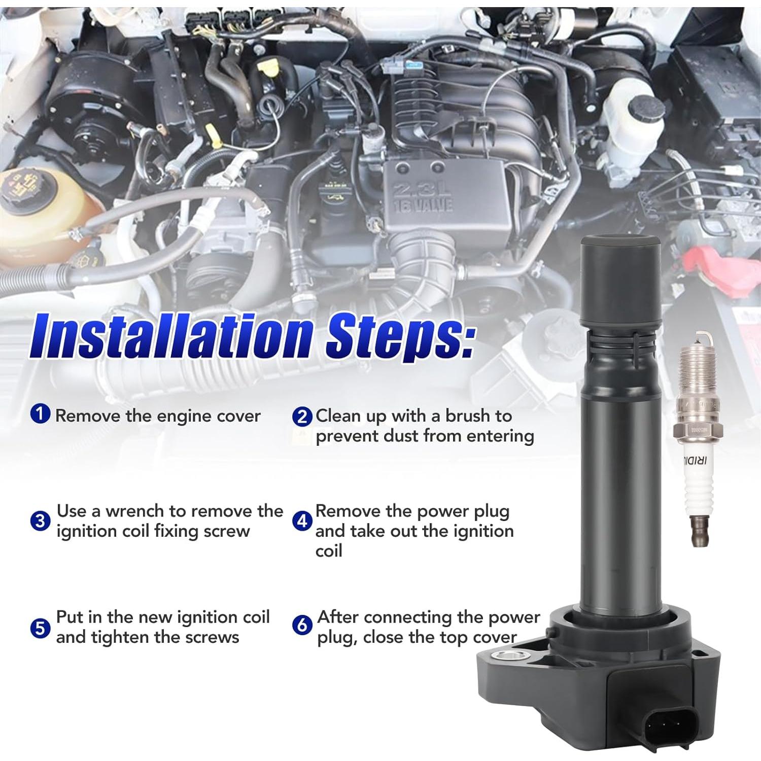 Juego de 4 Bobinas de Encendido y Bujías LCWRGS Honda Civic 1.8L