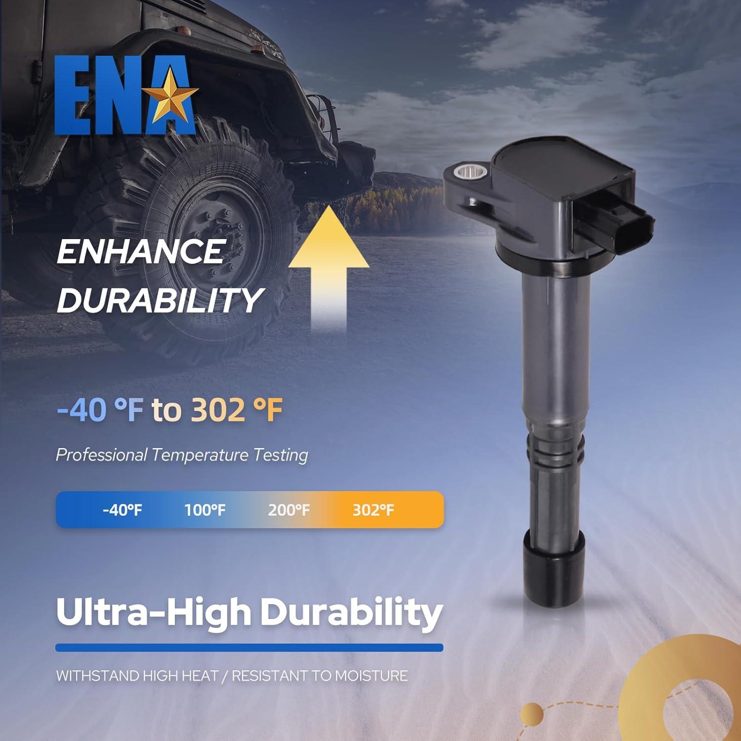 Juego de 4 Bobinas de Encendido ENA UF602 para Honda y Acura