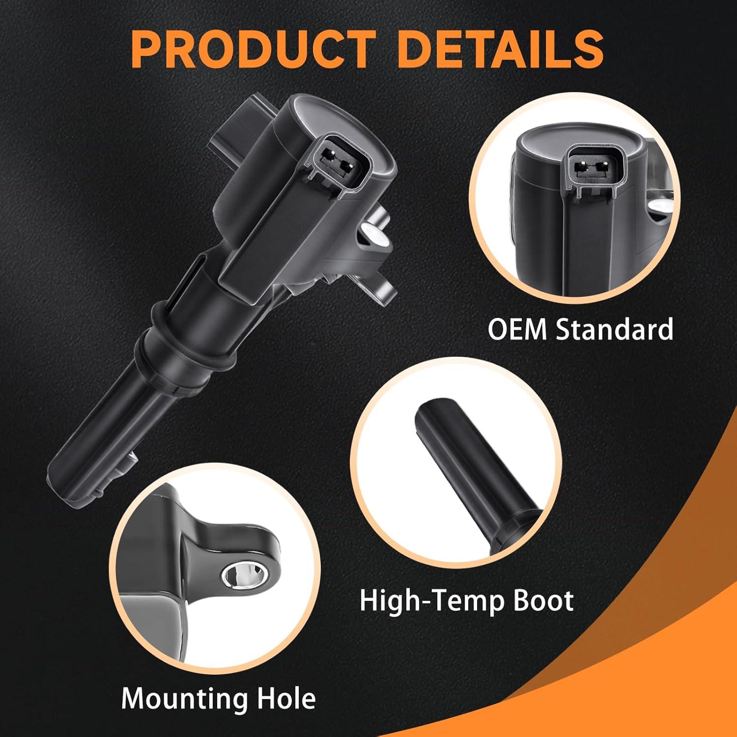 Paquete de 8 bobinas de encendido Motorevo DG508 para Ford