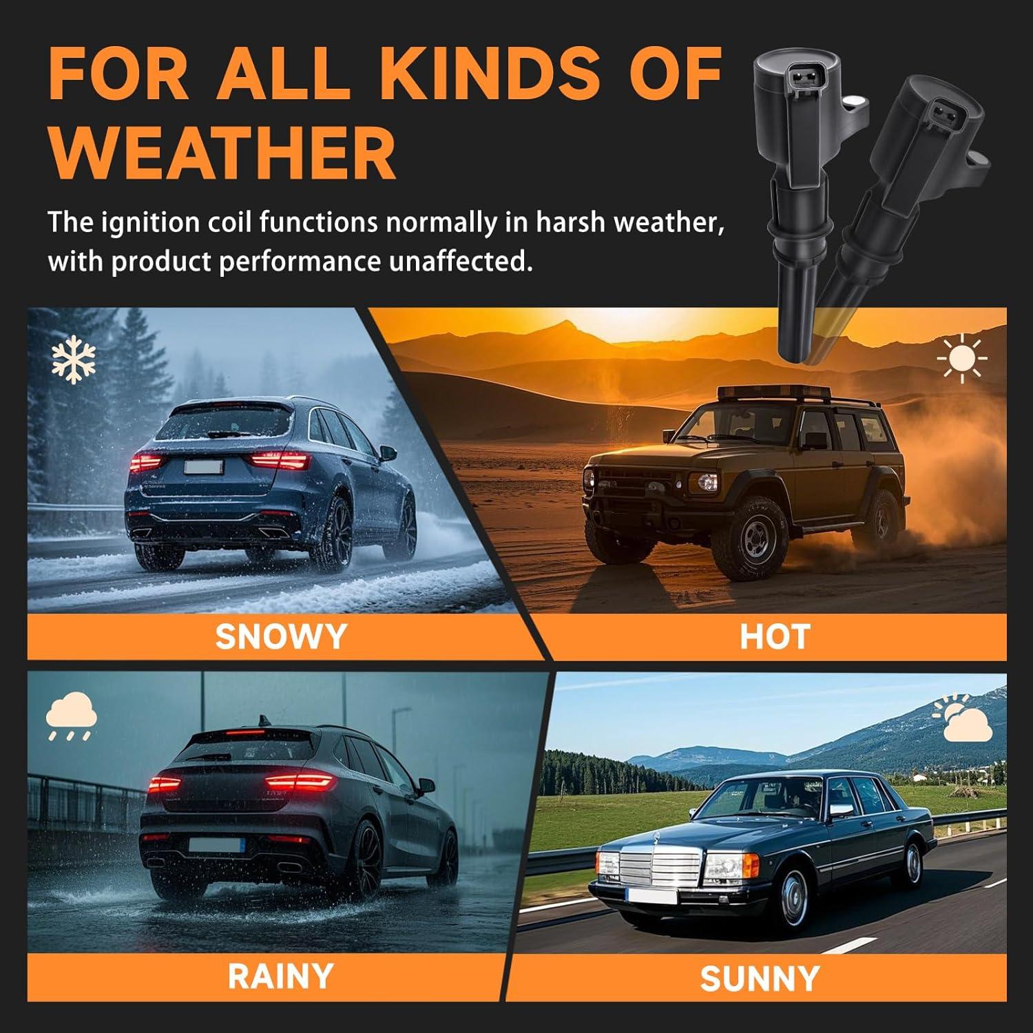 Paquete de 8 bobinas de encendido Motorevo DG508 para Ford