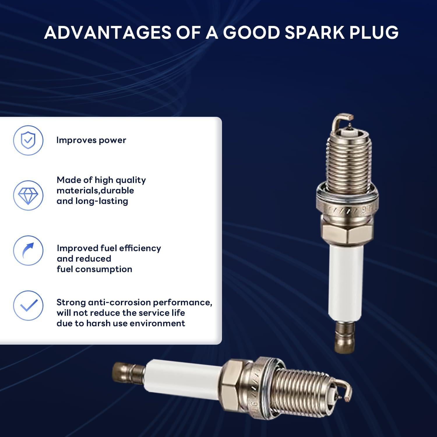 Bobinas de Encendido GAGOLCAR UF658 + Bujías Iridio (Juego de 4) - Compatible Mercedes-Benz