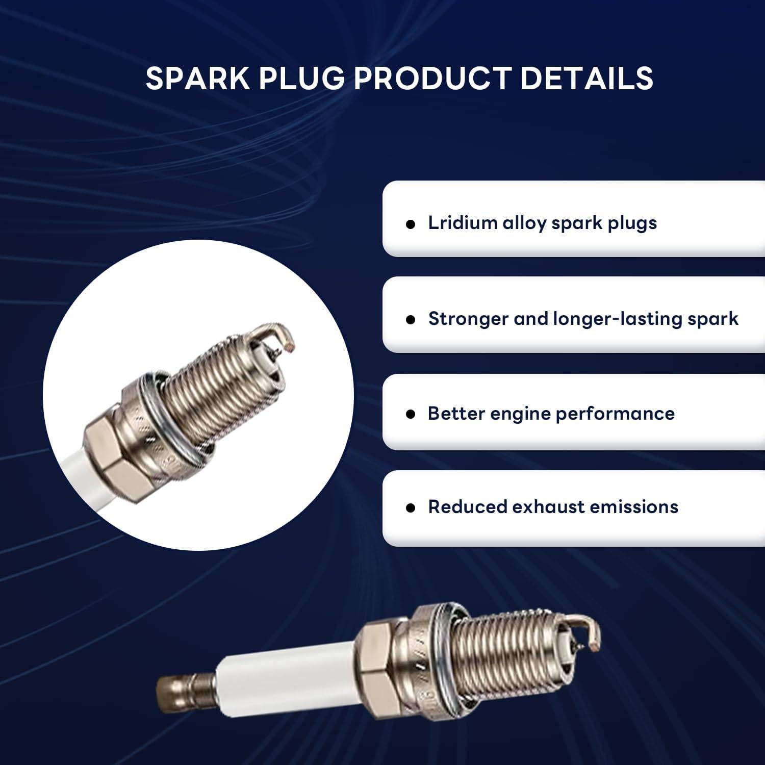 Bobinas de Encendido GAGOLCAR UF658 + Bujías Iridio (Juego de 4) - Compatible Mercedes-Benz
