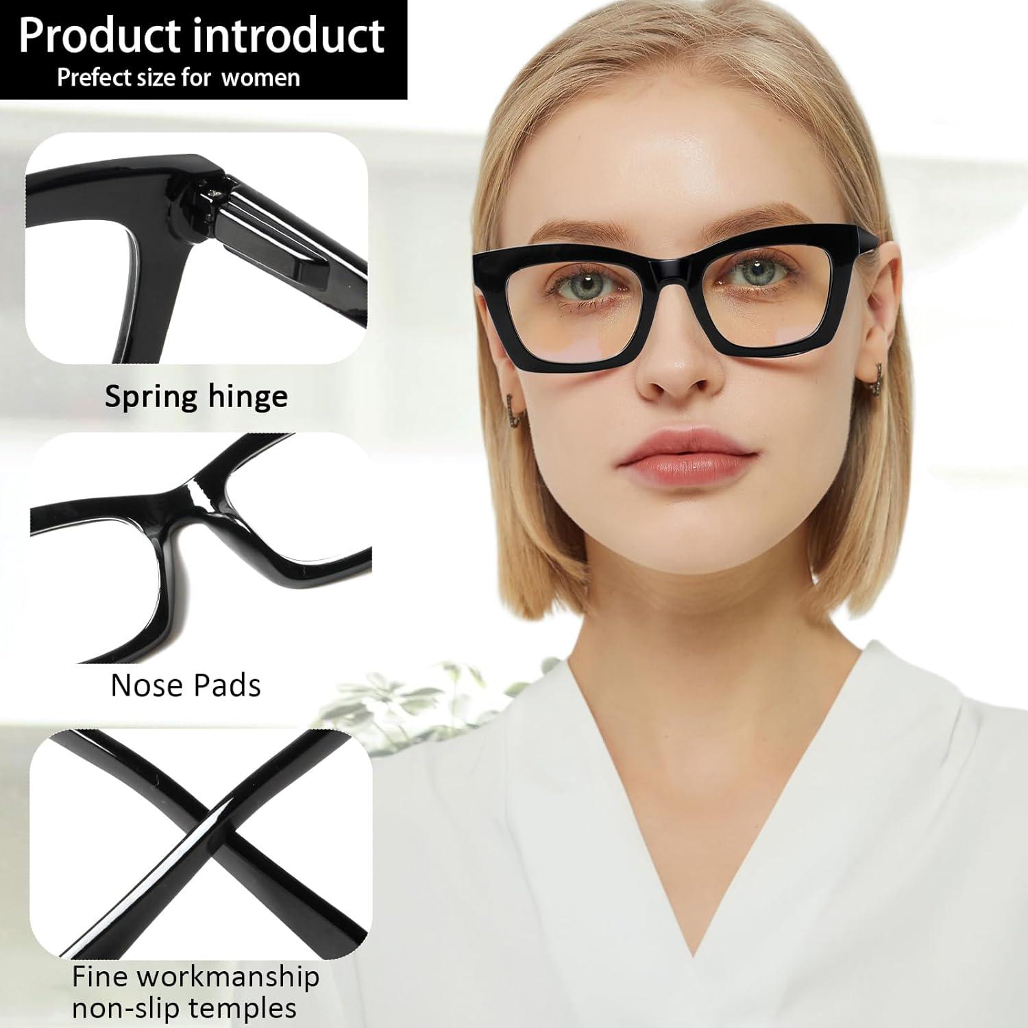 Paquete 6 Gafas de Lectura ZOECENT Estilo Oprah Bloqueo Luz Azul