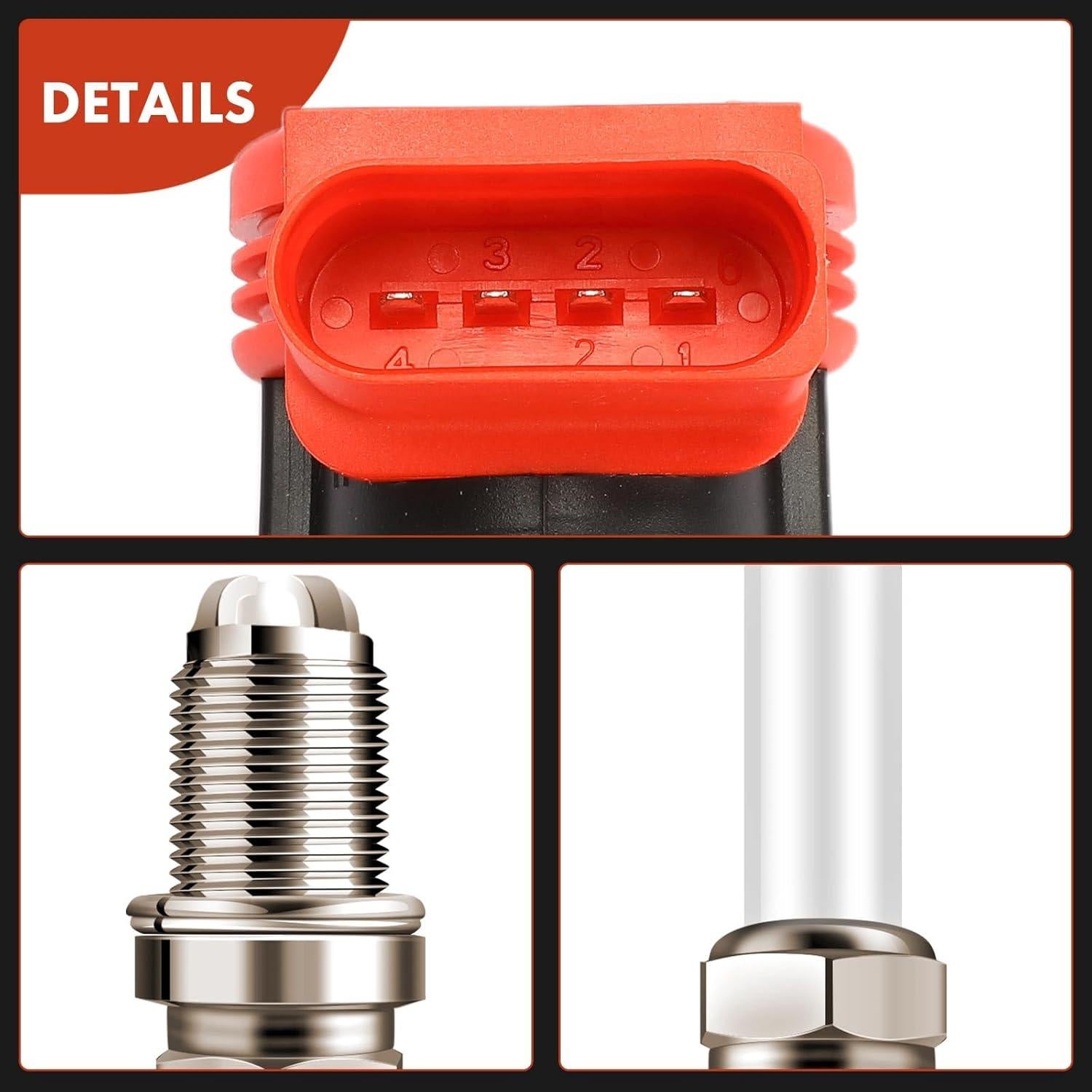 Juego de 8 Bobinas de Encendido y Bujías Iridio A-Premium