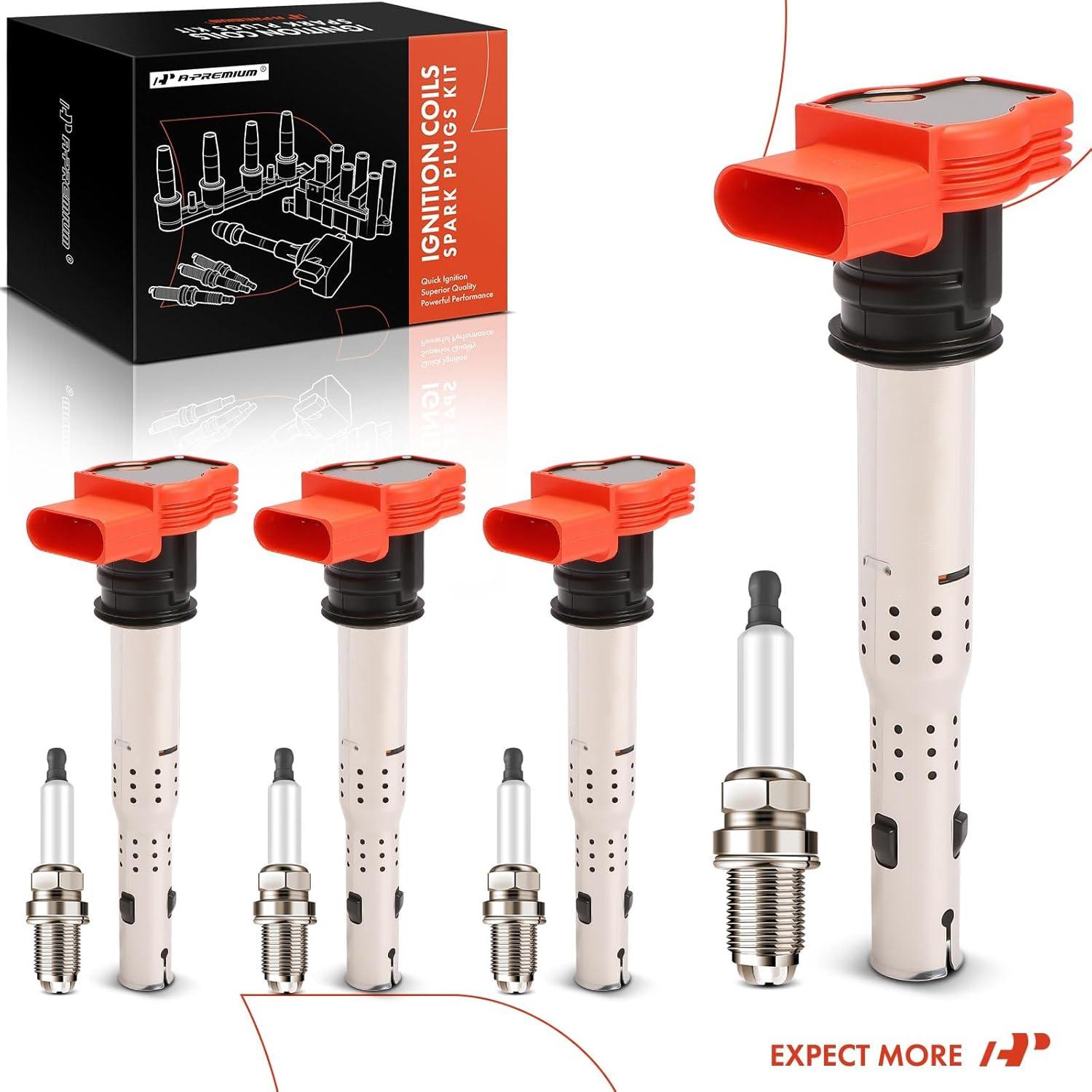 Juego de 8 Bobinas de Encendido y Bujías Iridio A-Premium