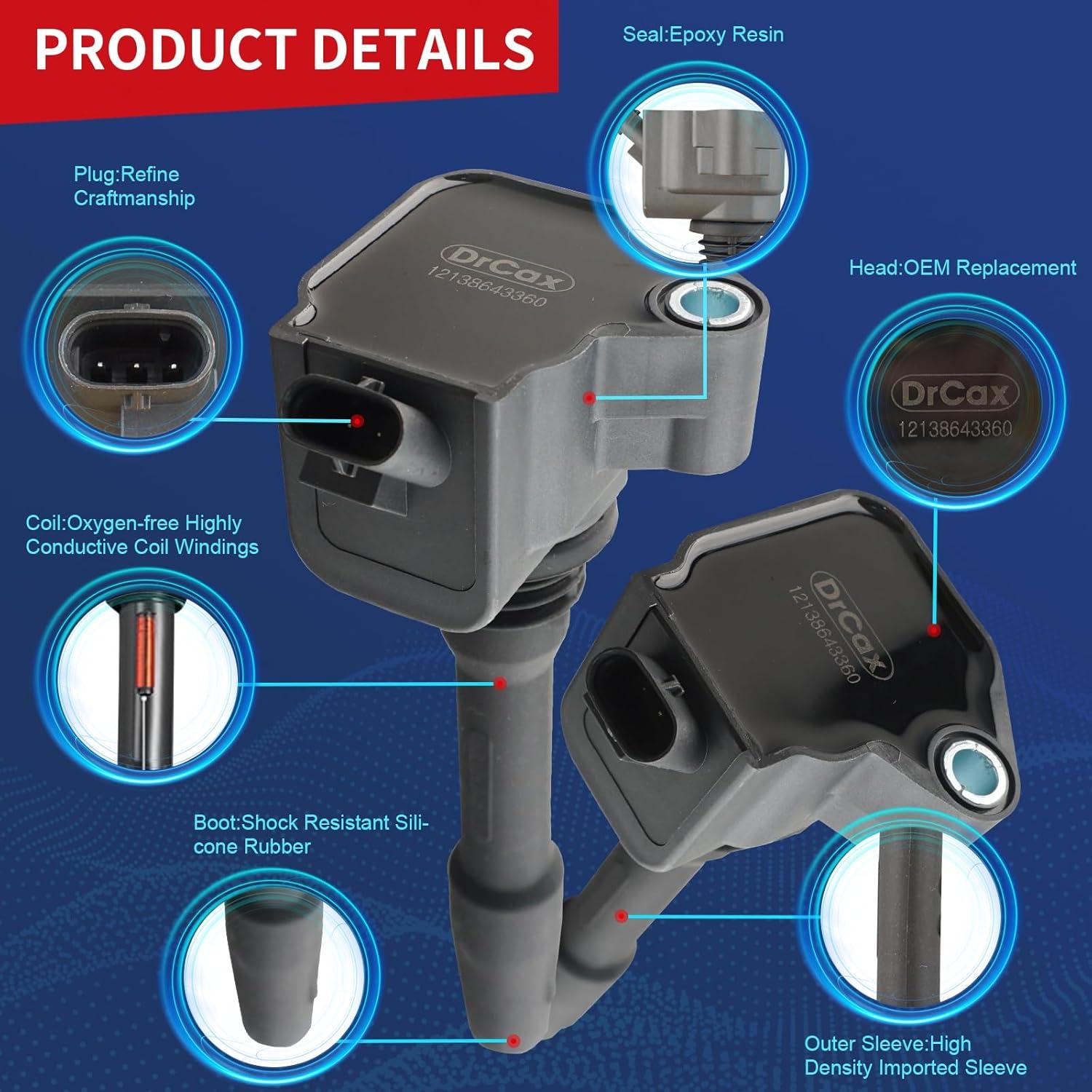 Bobina de Encendido DrCax UF750 Compatible con BMW y Mini