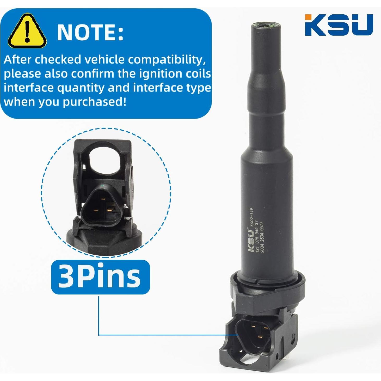 Bobina de Encendido KSU UF592 para BMW L4 Turbo 2.0L