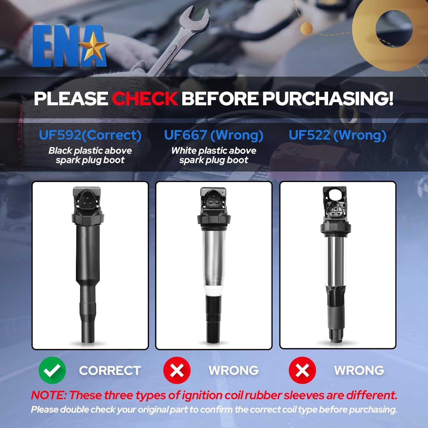 Juego de 6 Bobinas de Encendido ENA para BMW 128i 135i 335i