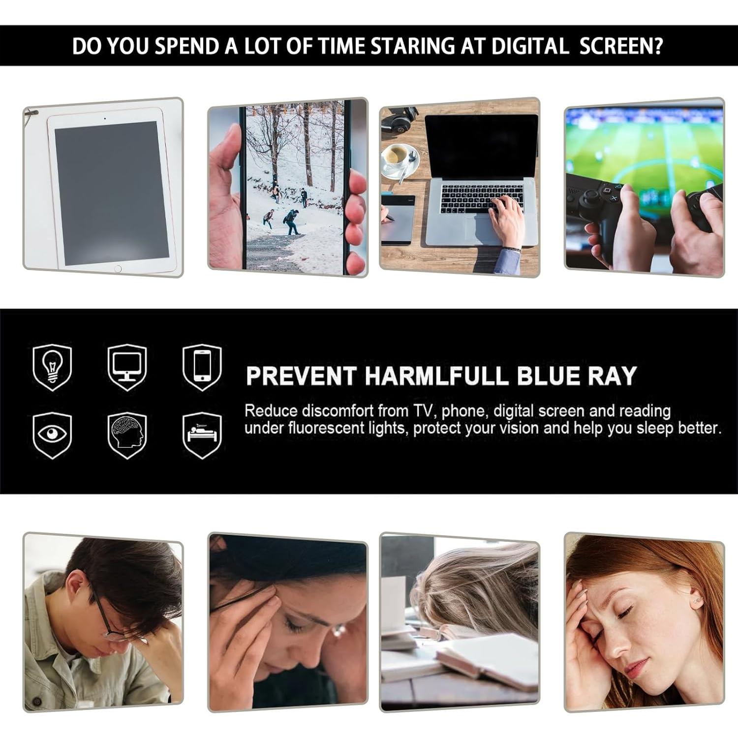 Paquete de 6 Gafas de Lectura ZOECENT con Bloqueo Luz Azul