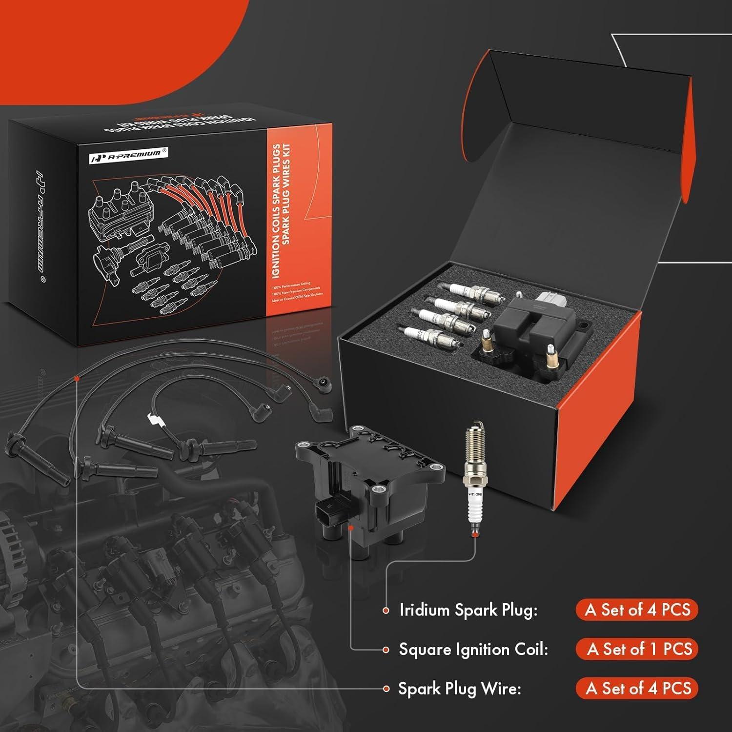 Bobina de Encendido A-Premium con 4 Cables y 4 Bujías Iridio Subaru
