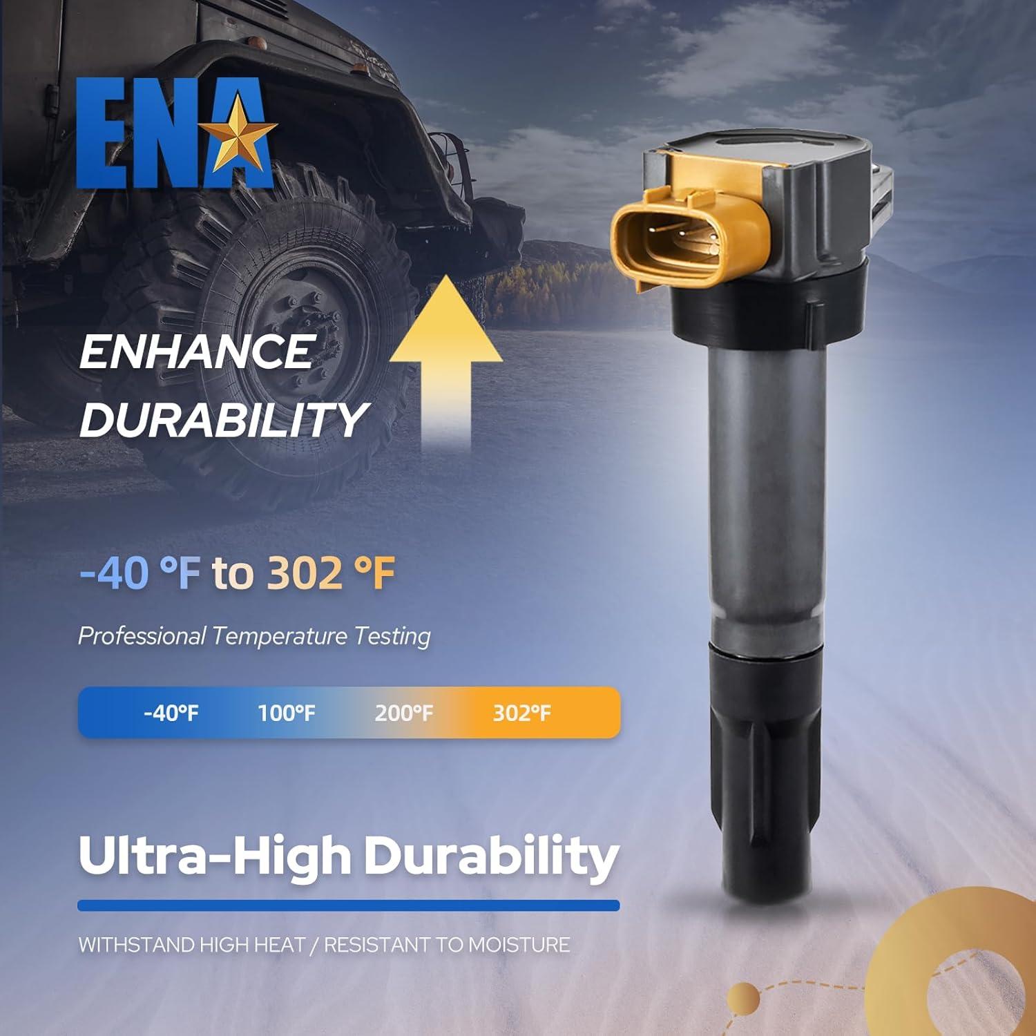 Juego de 4 Bobinas de Encendido ENA para Suzuki 2.0L y 2.4L