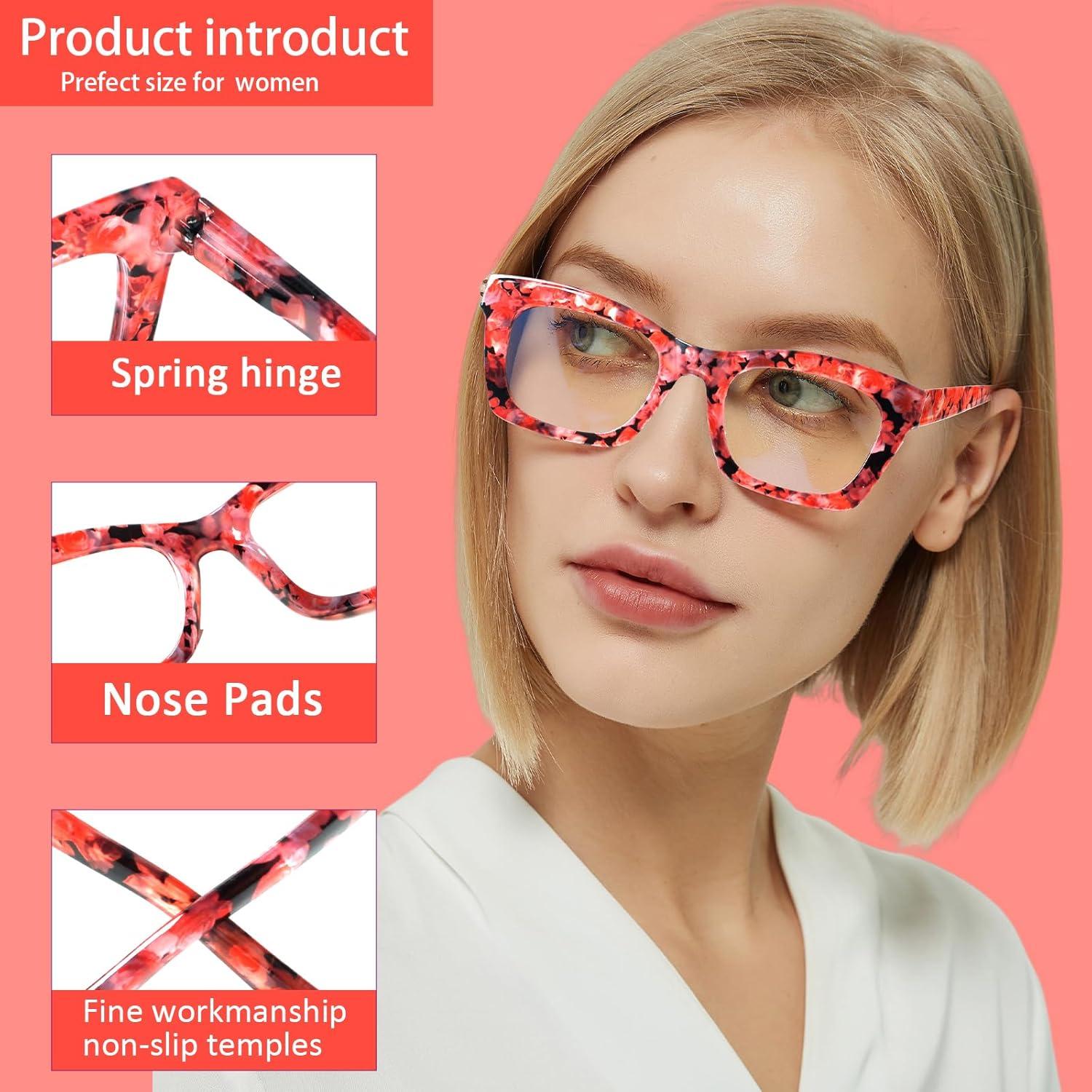 Paquete de 6 Gafas de Lectura ZOECENT con Bloqueo Luz Azul