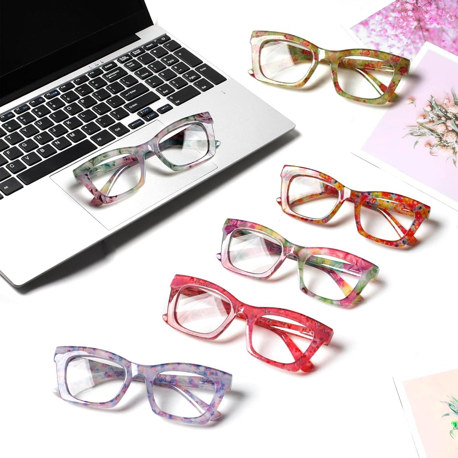 Paquete de 6 Gafas de Lectura ZOECENT con Bloqueo Luz Azul