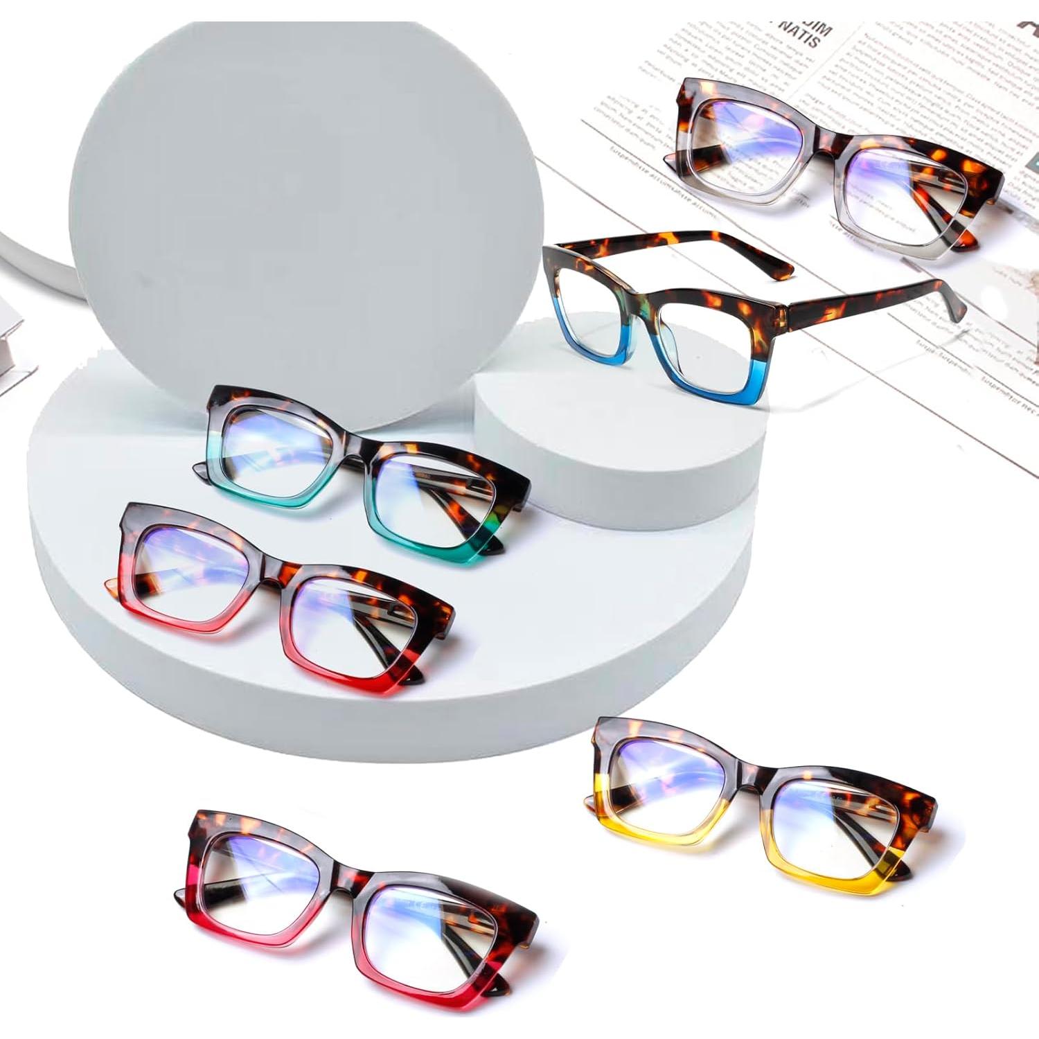 Paquete de 6 gafas de lectura ZOECENT con bloqueo luz azul