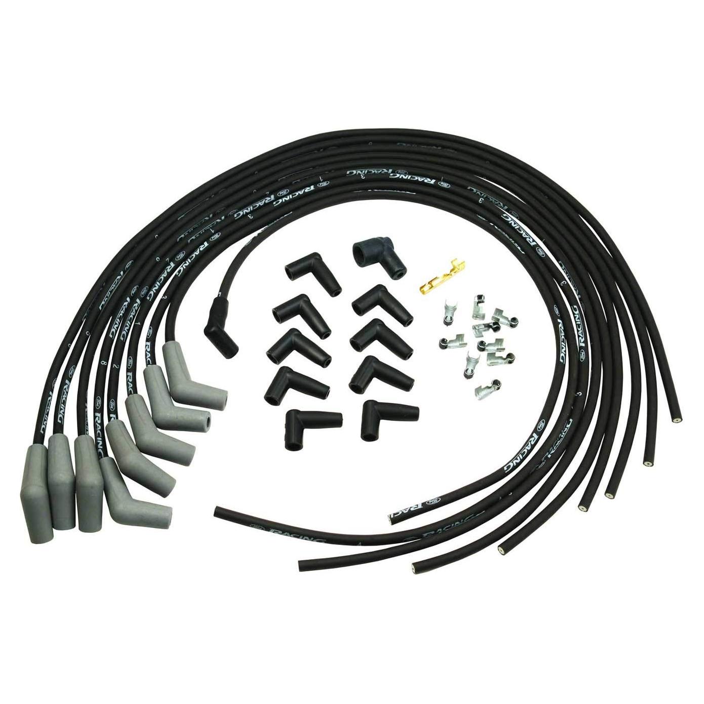 Juego de Cables de Bujía Ford Racing 9mm Negro HEI V6/V8