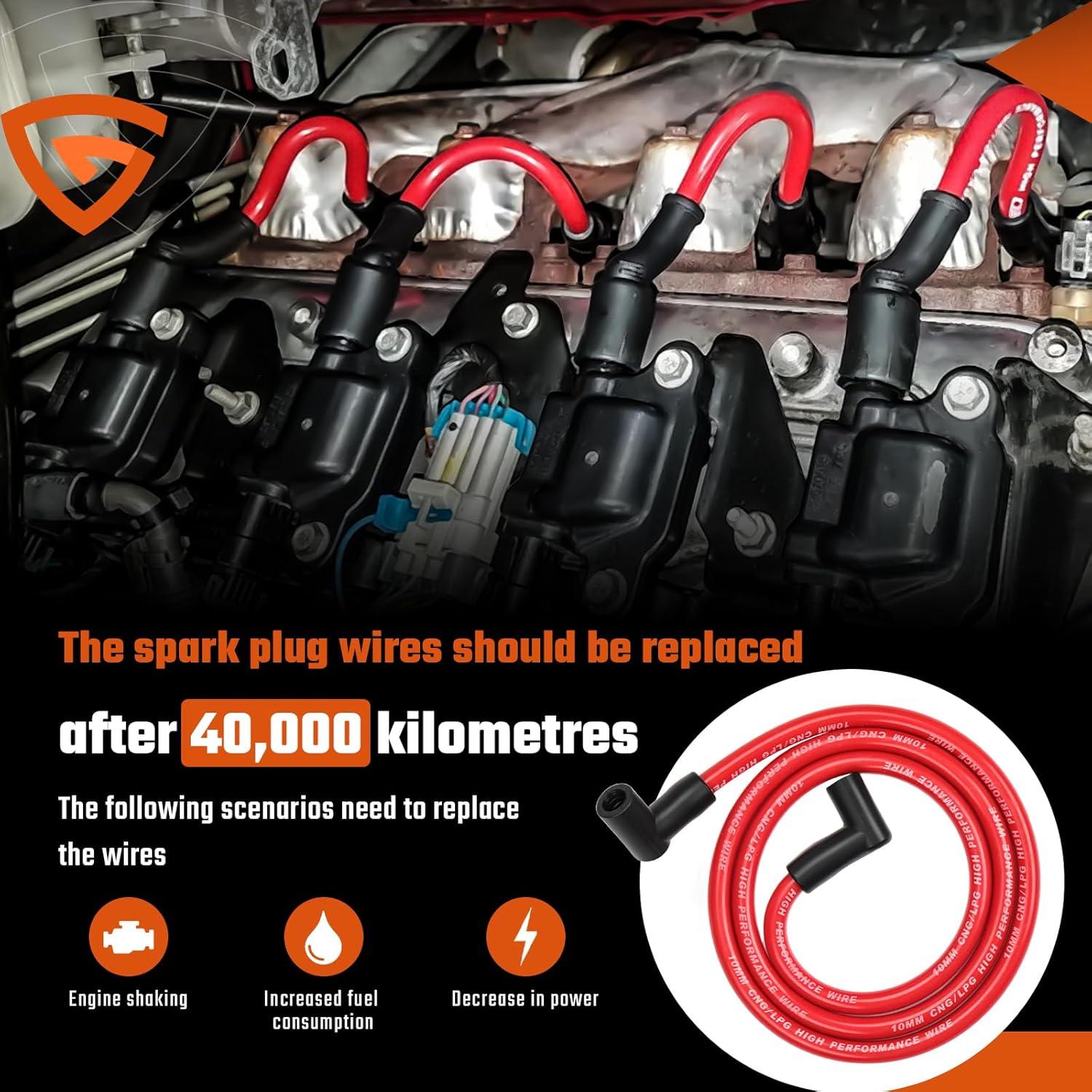 Juego de Cables de Bujía GEARCESS 10.5mm HEI para Chevy V8