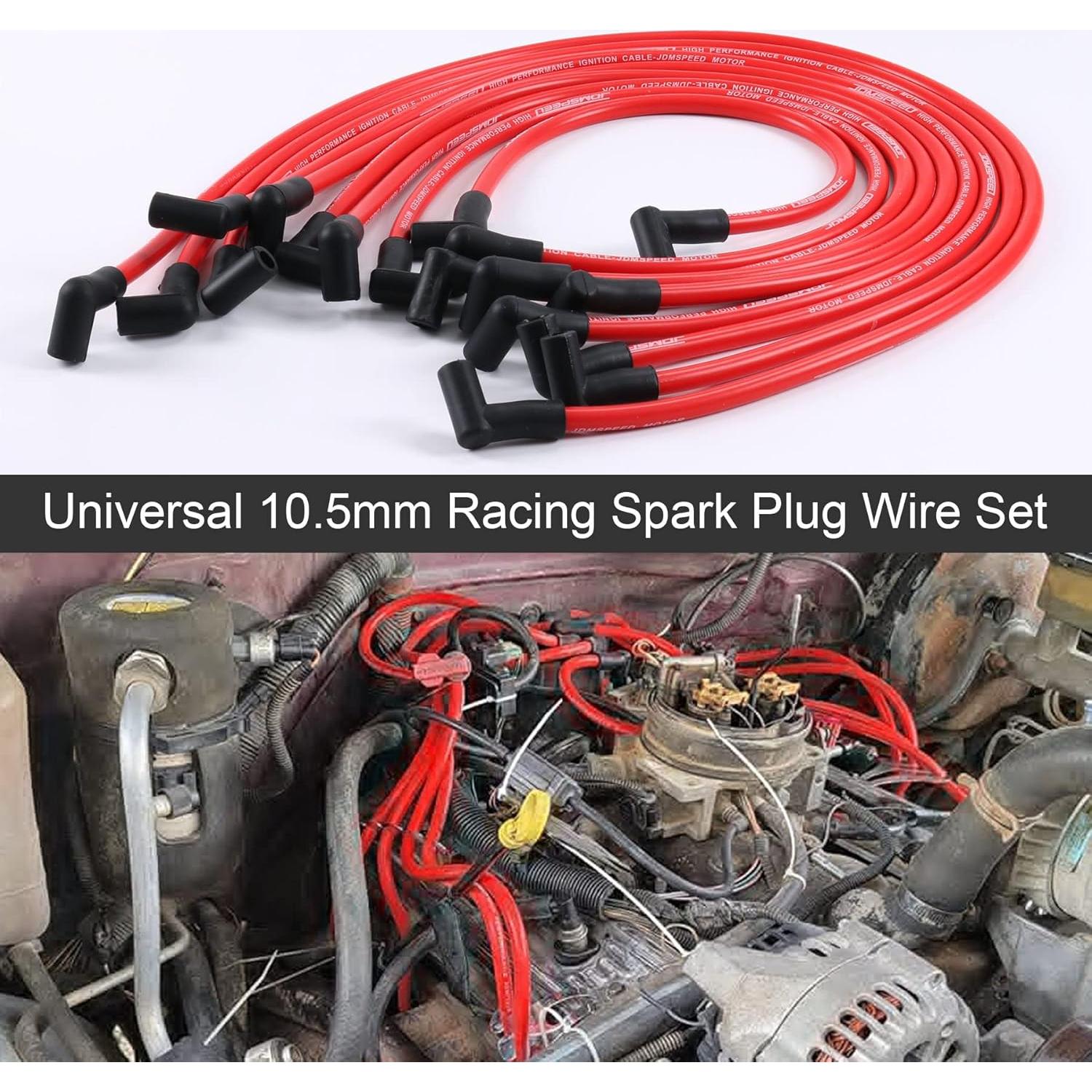 Juego de Cables de Bujía 10.5mm JDMSPEED para Chevrolet SBC/BBC