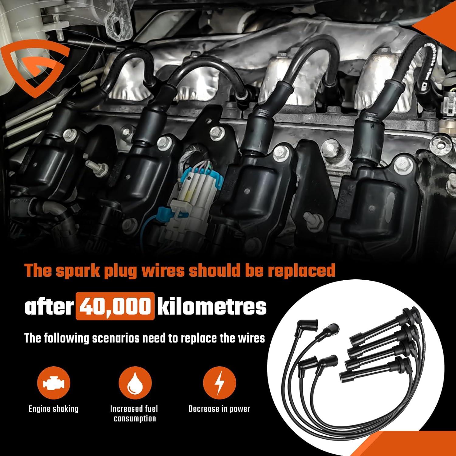 Juego de Cables de Bujía GEARCESS ACPOE01367-GC para Honda y Acura