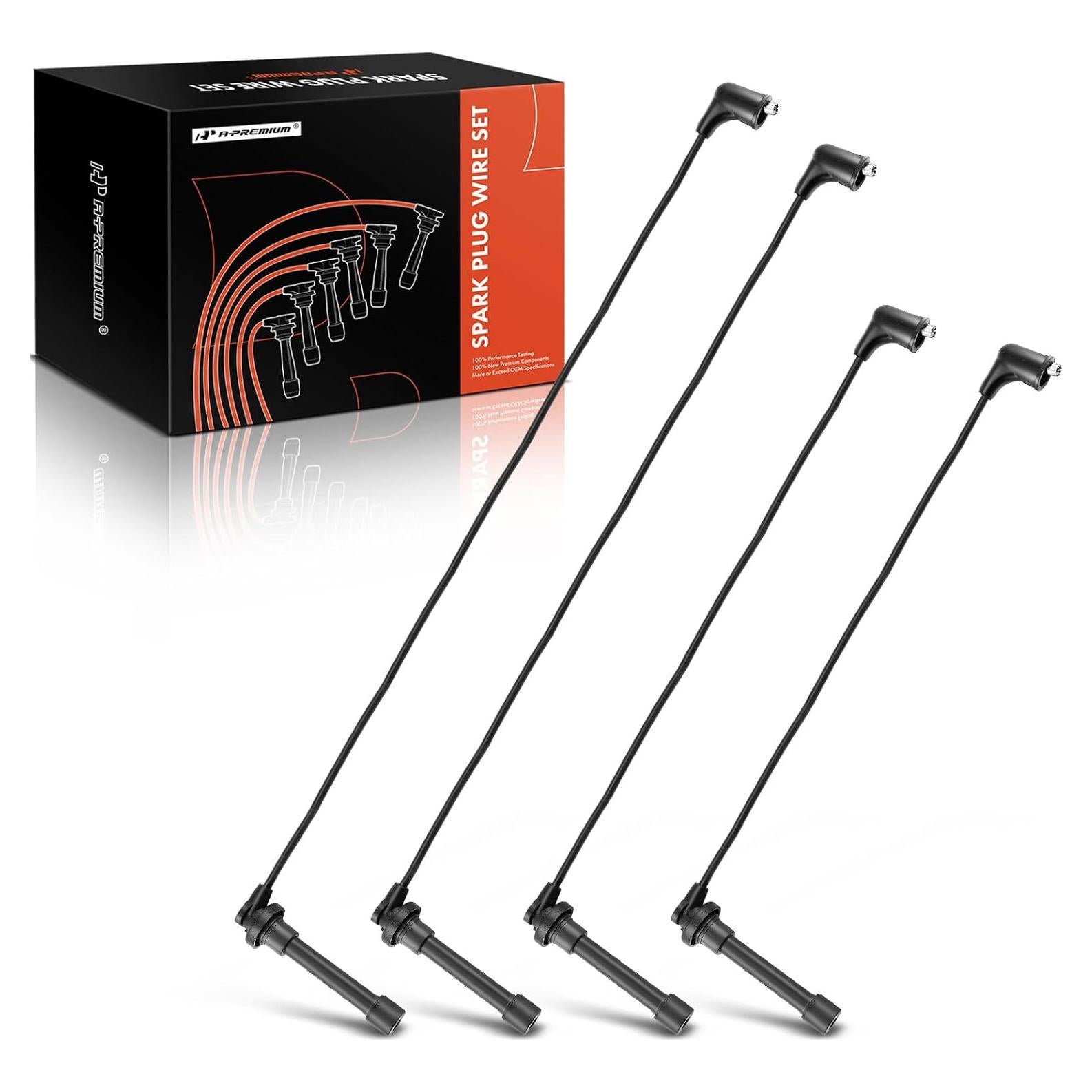 Juego de Cables de Bujía A-Premium Set de 4 para Acura y Honda
